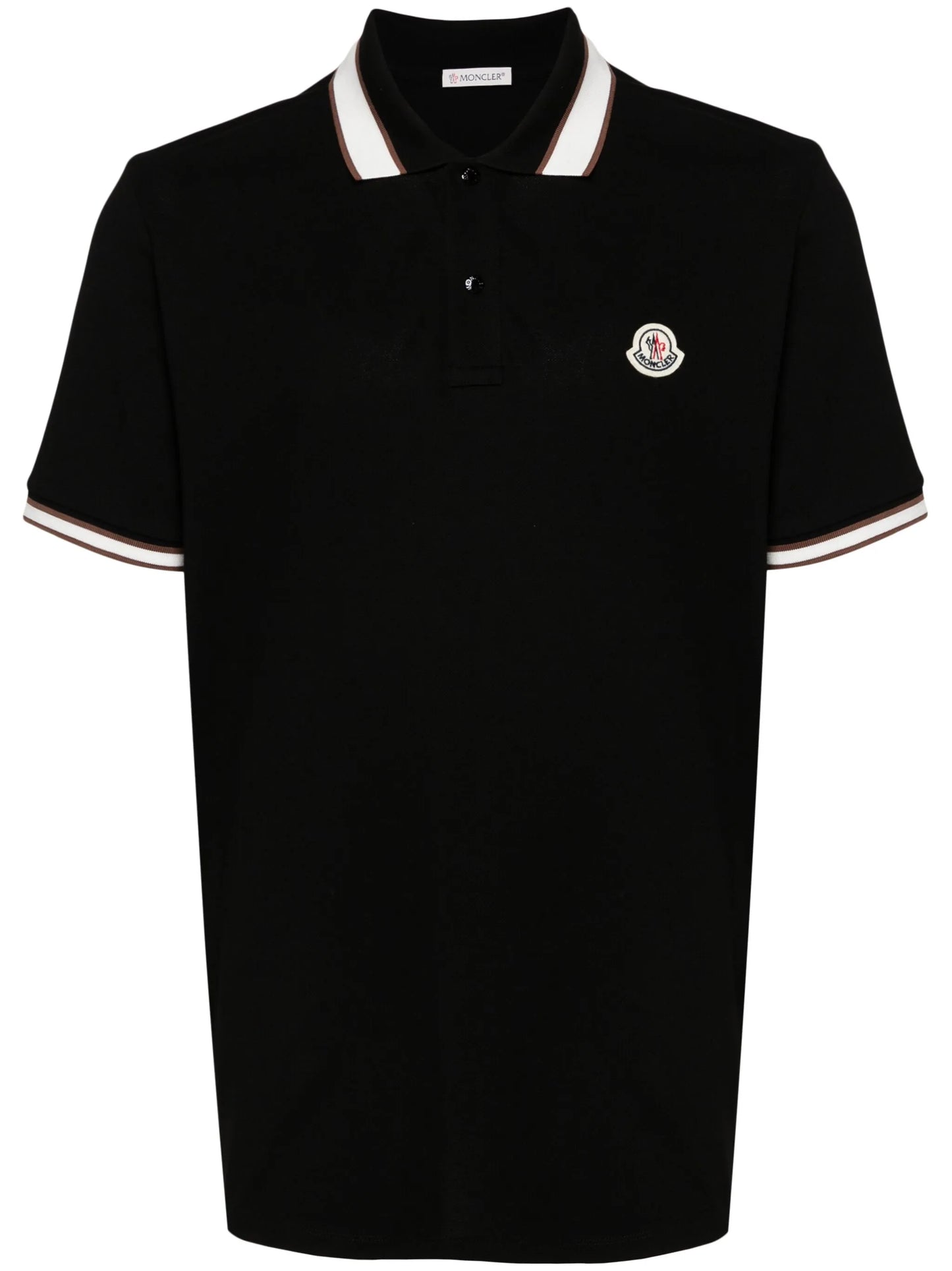 logo-patch polo shirt
