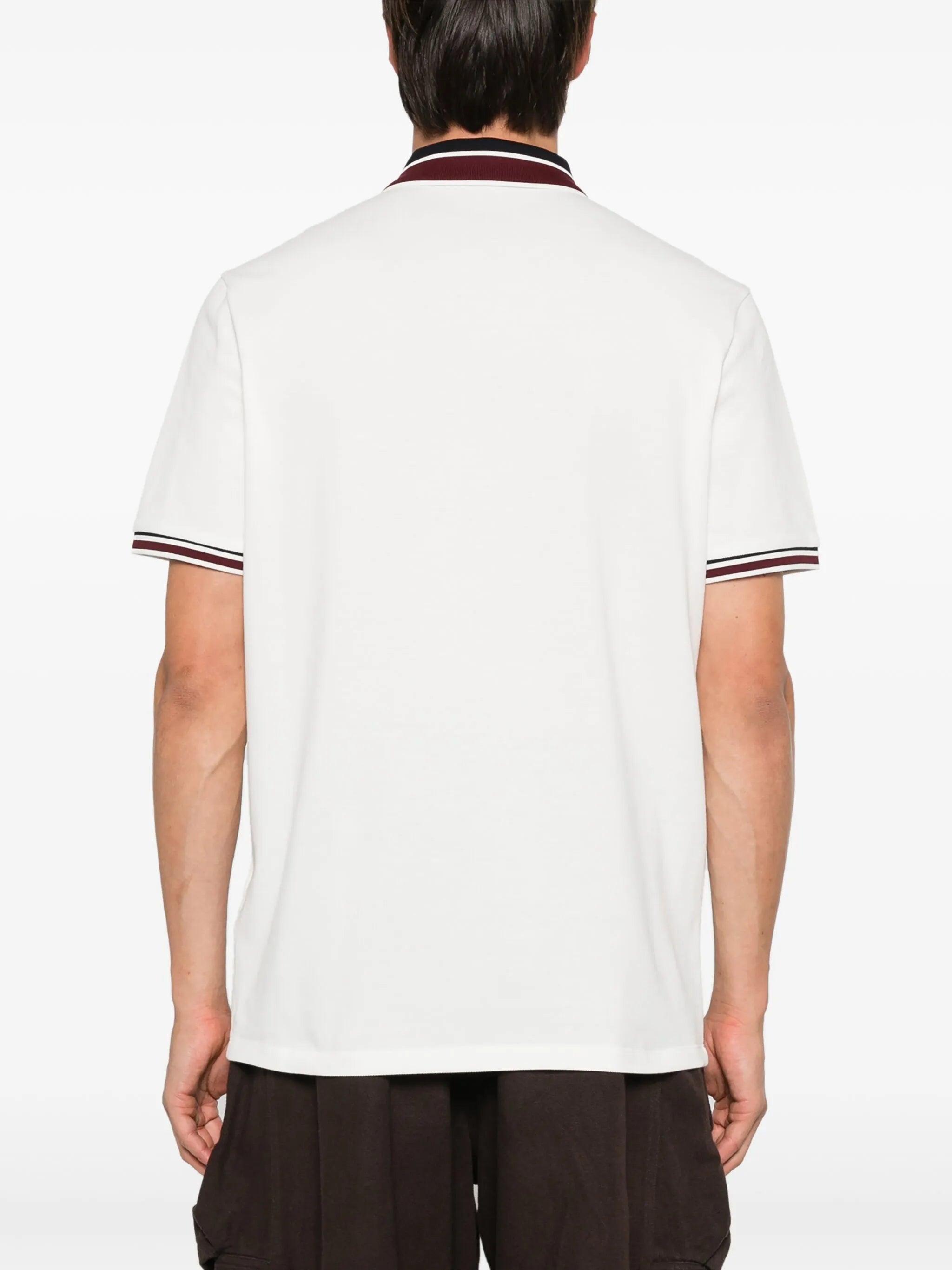 logo-patch polo shirt