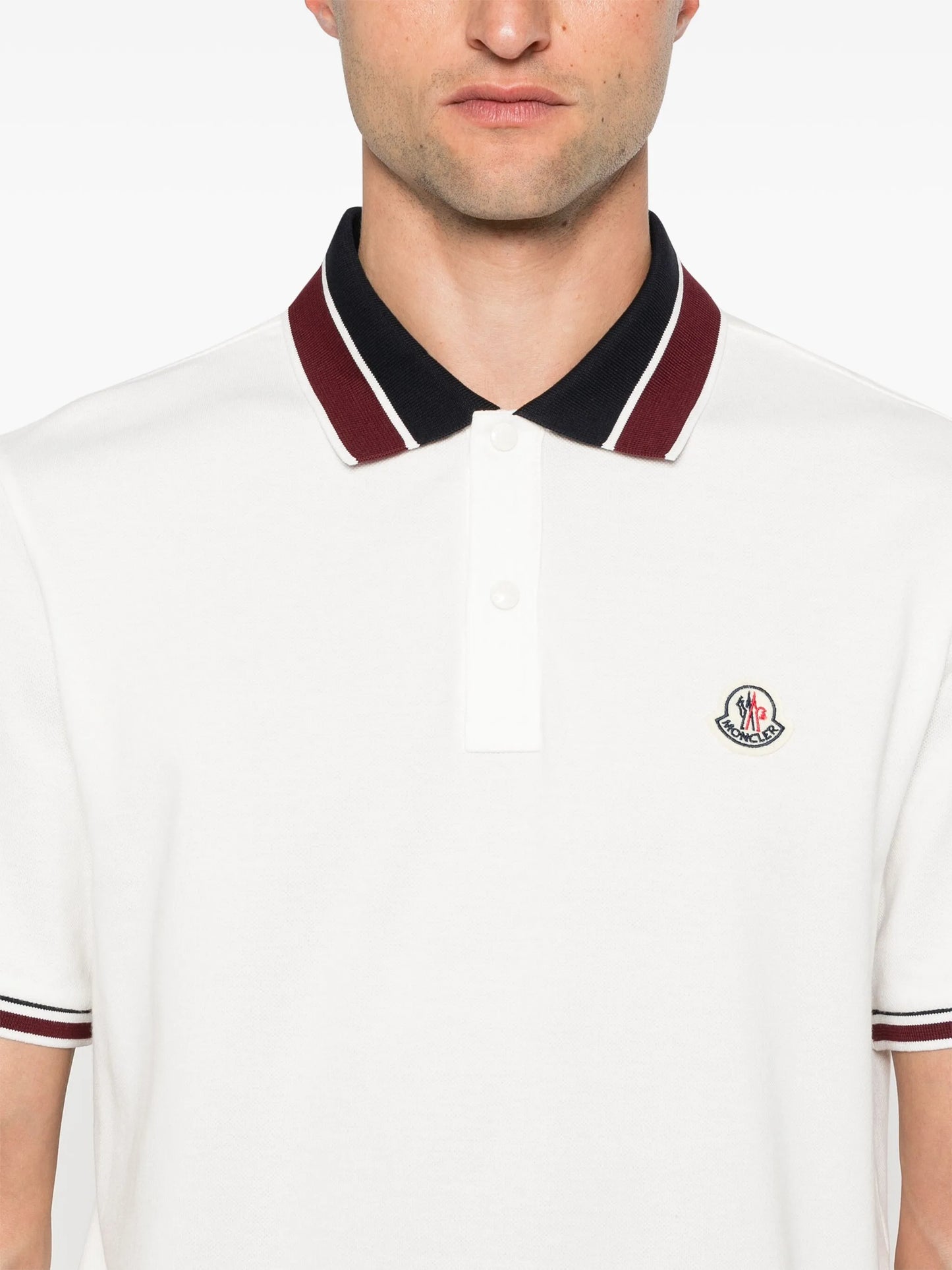 logo-patch polo shirt