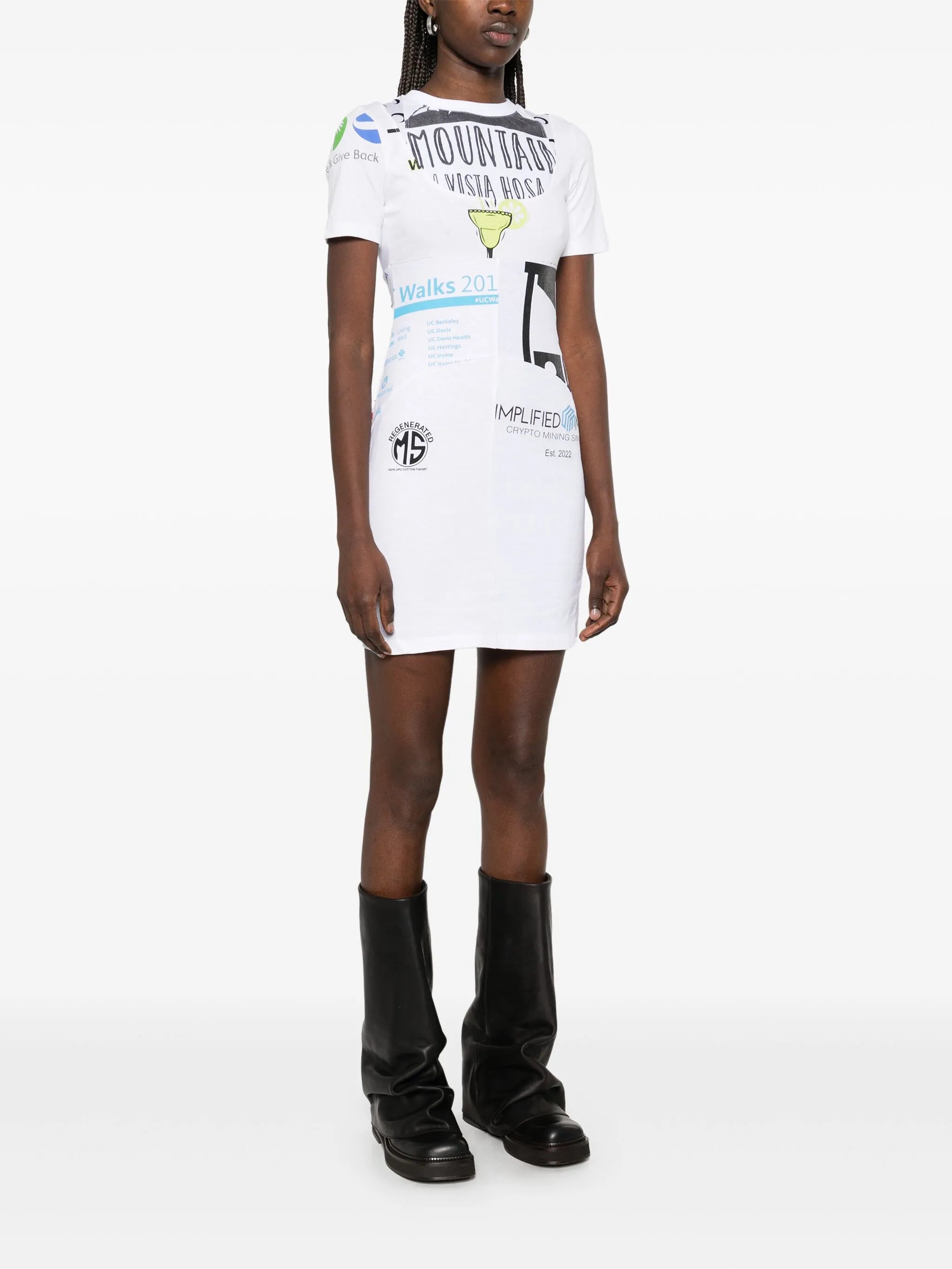 graphic T-shirt mini dress