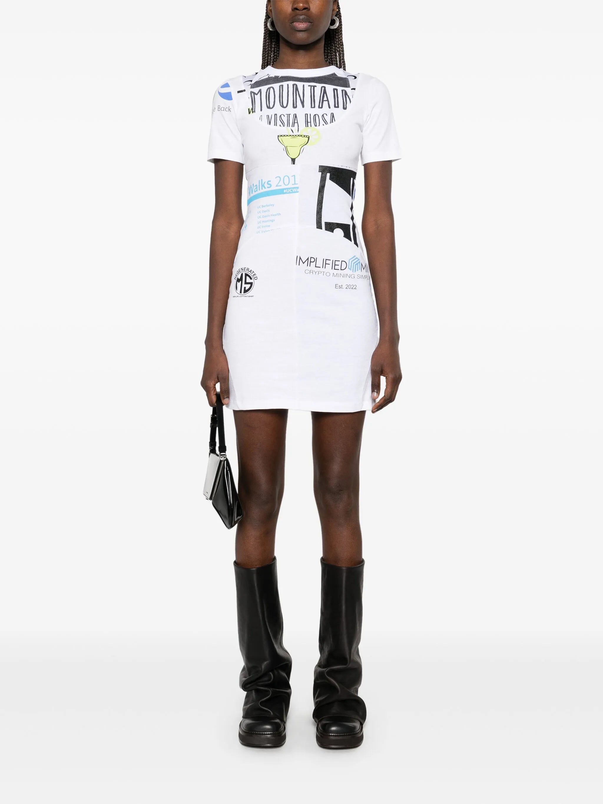 graphic T-shirt mini dress