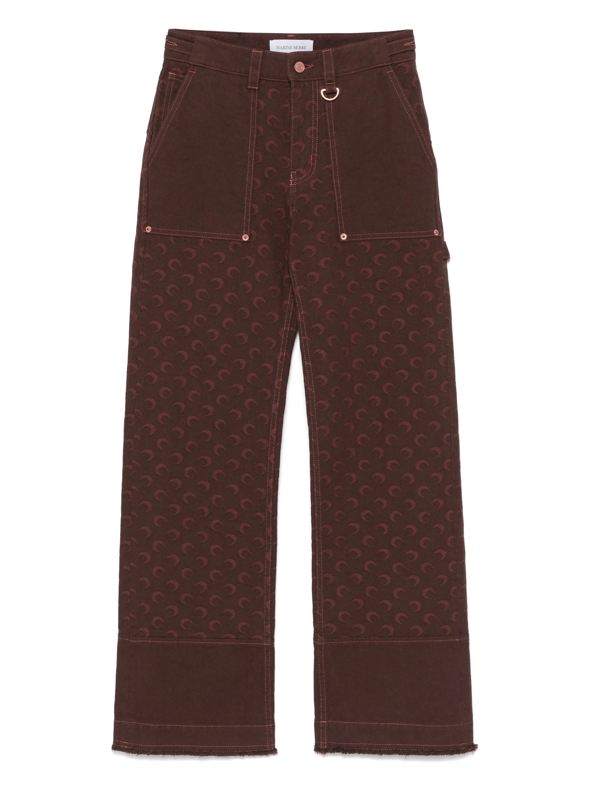 Moon-jacquard twill jeans