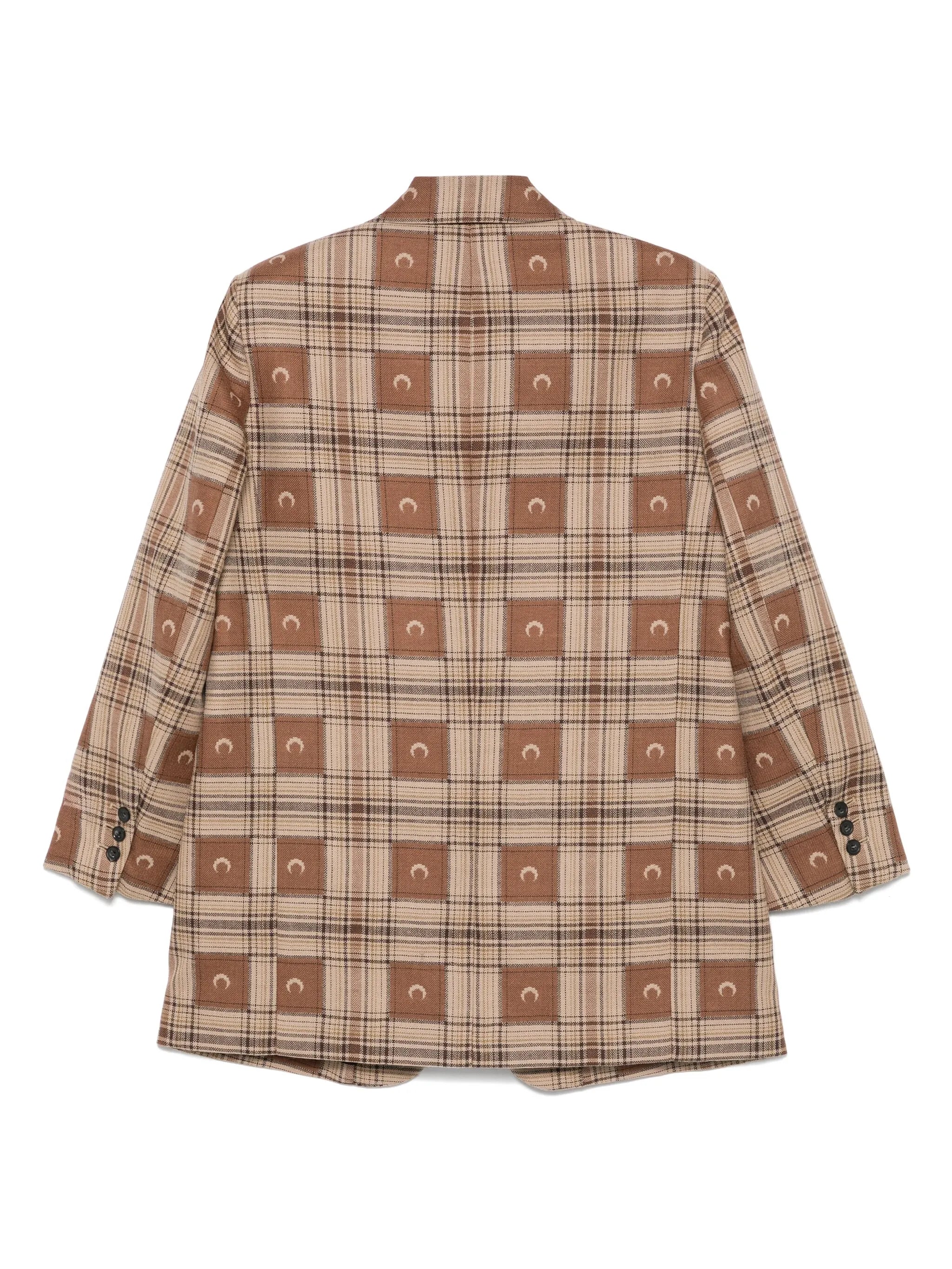 Moon-checked jacquard blazer