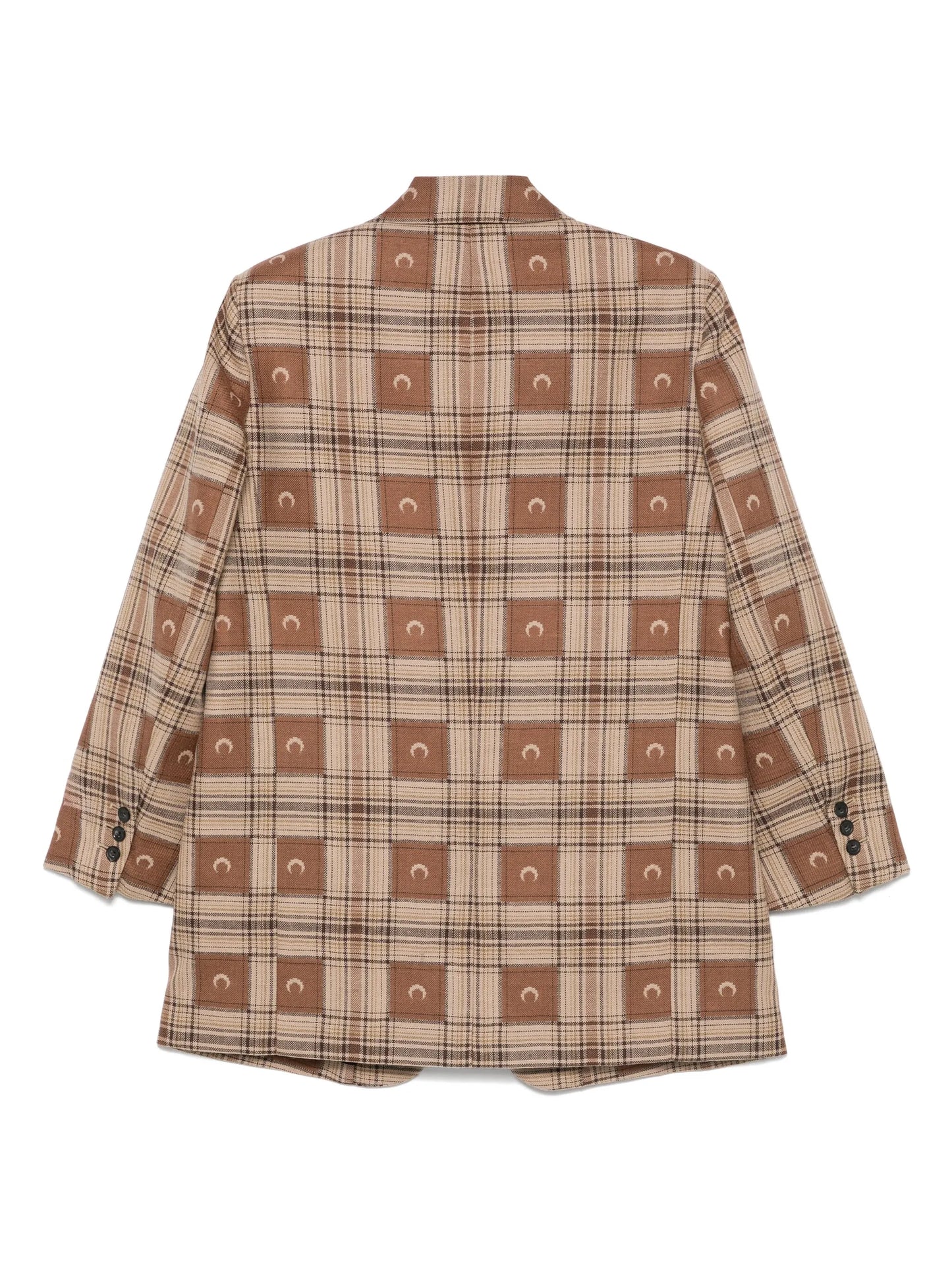 Moon-checked jacquard blazer