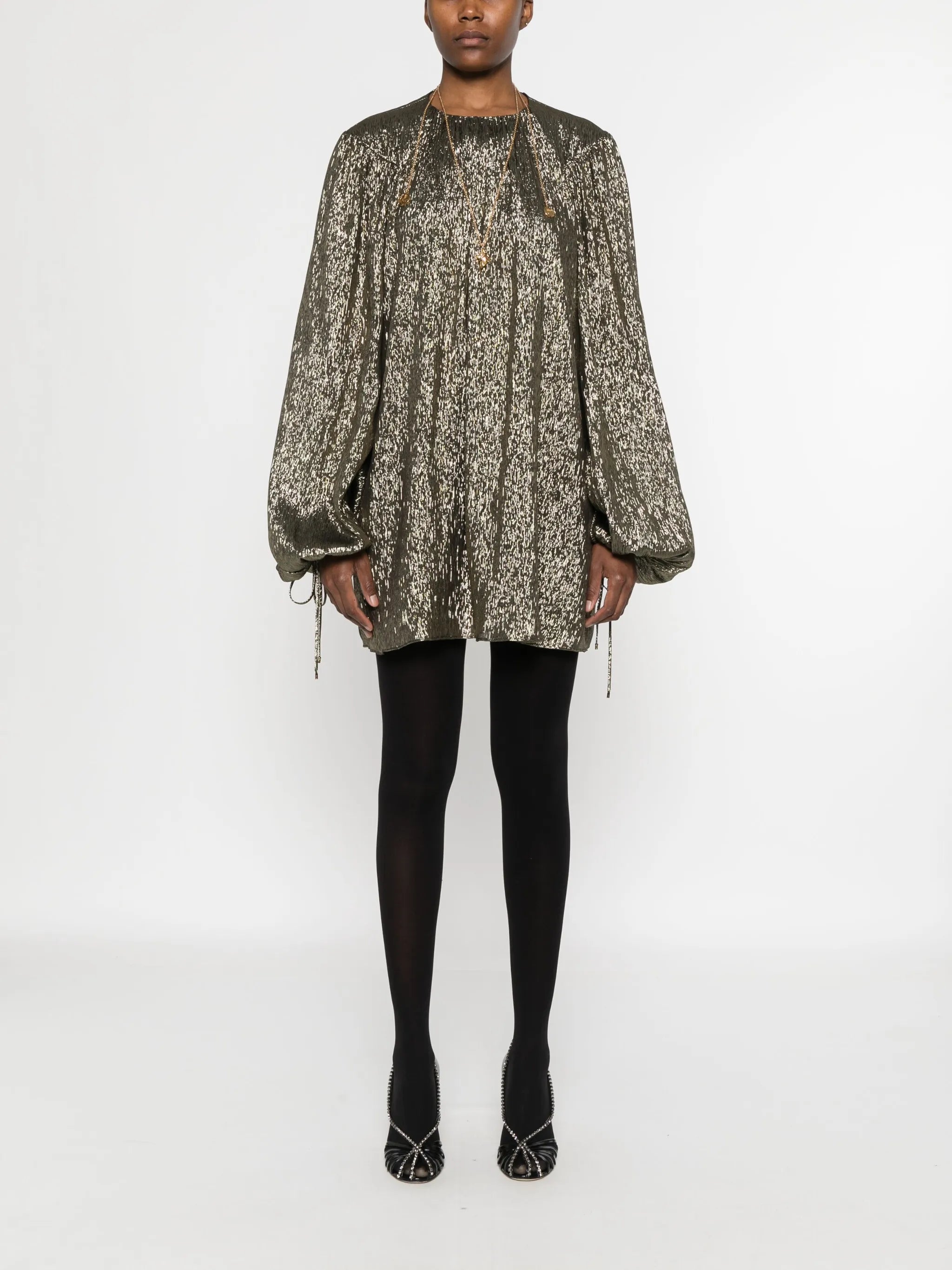 lamé blouse