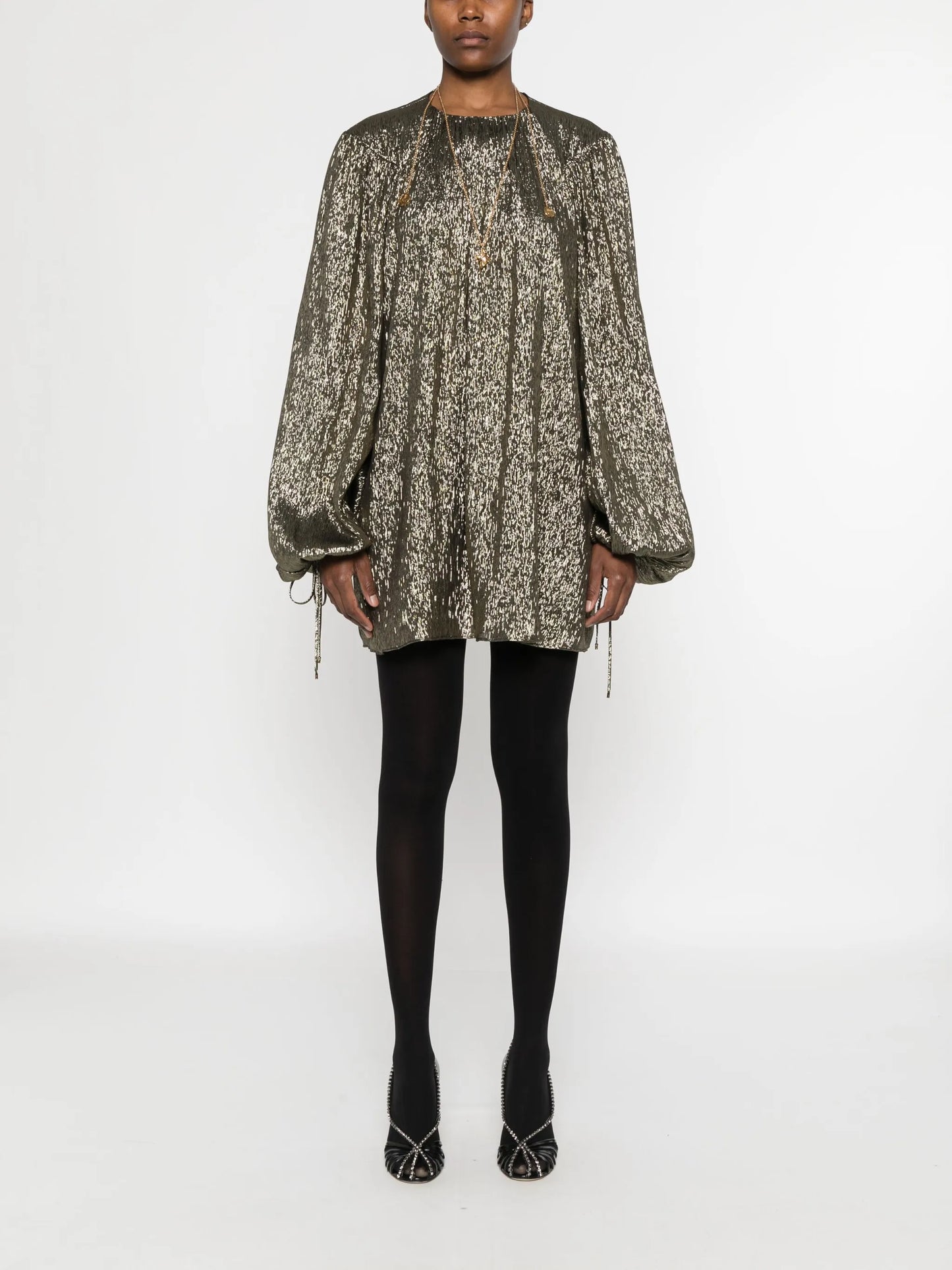 lamé blouse