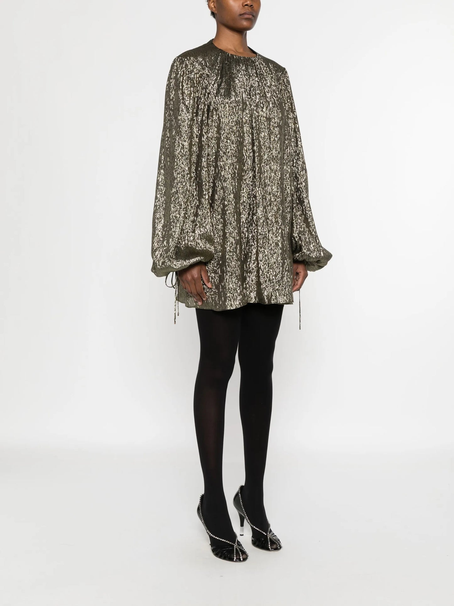 lamé blouse