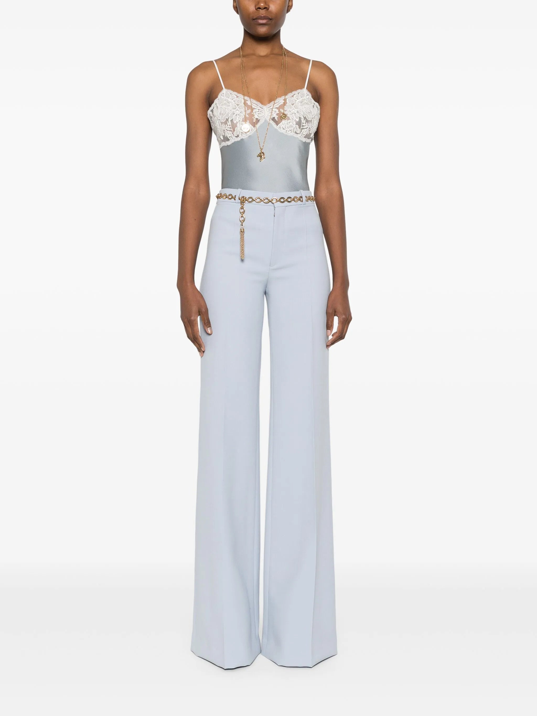 lace satin top