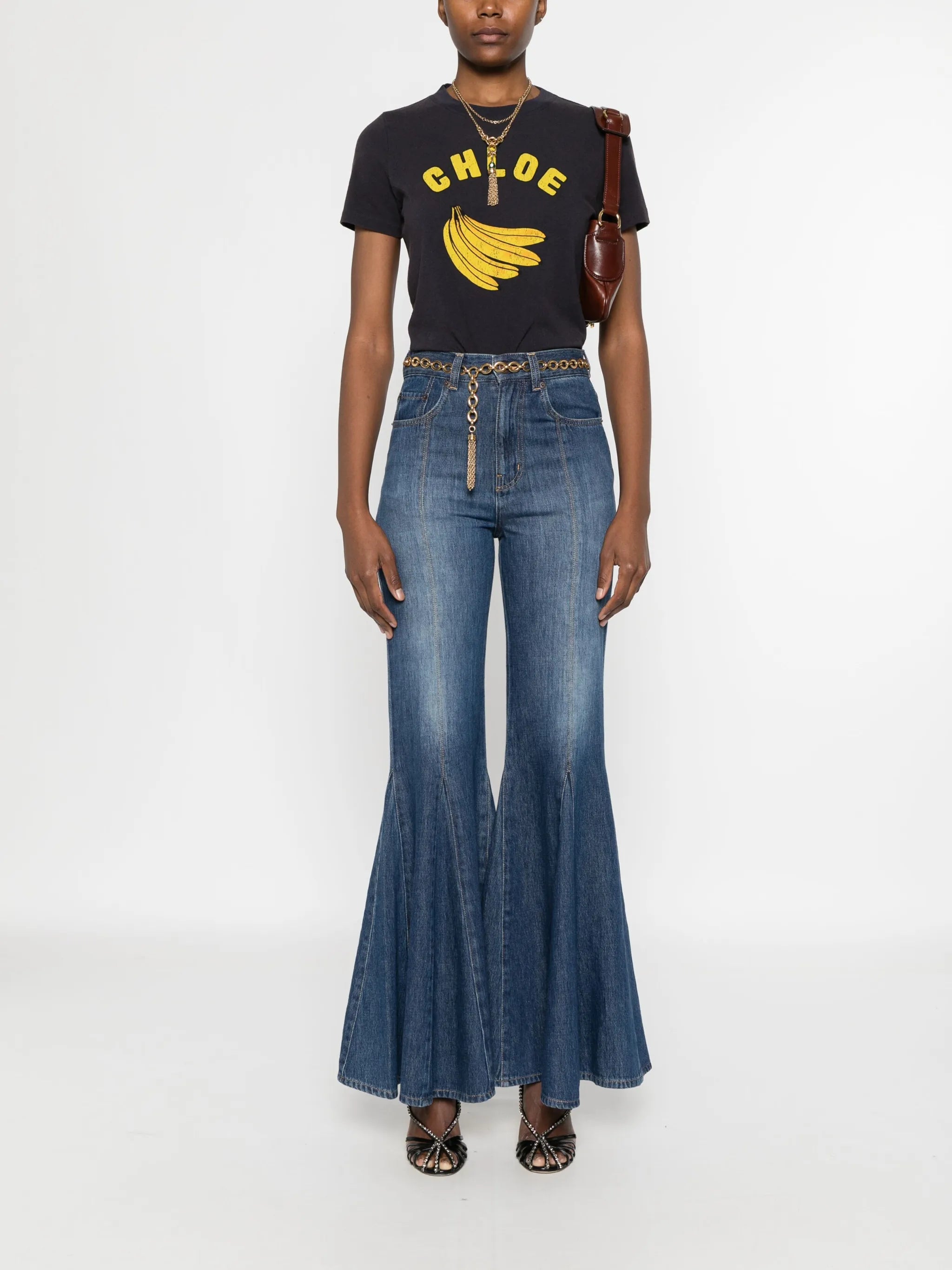 banana-print T-shirt