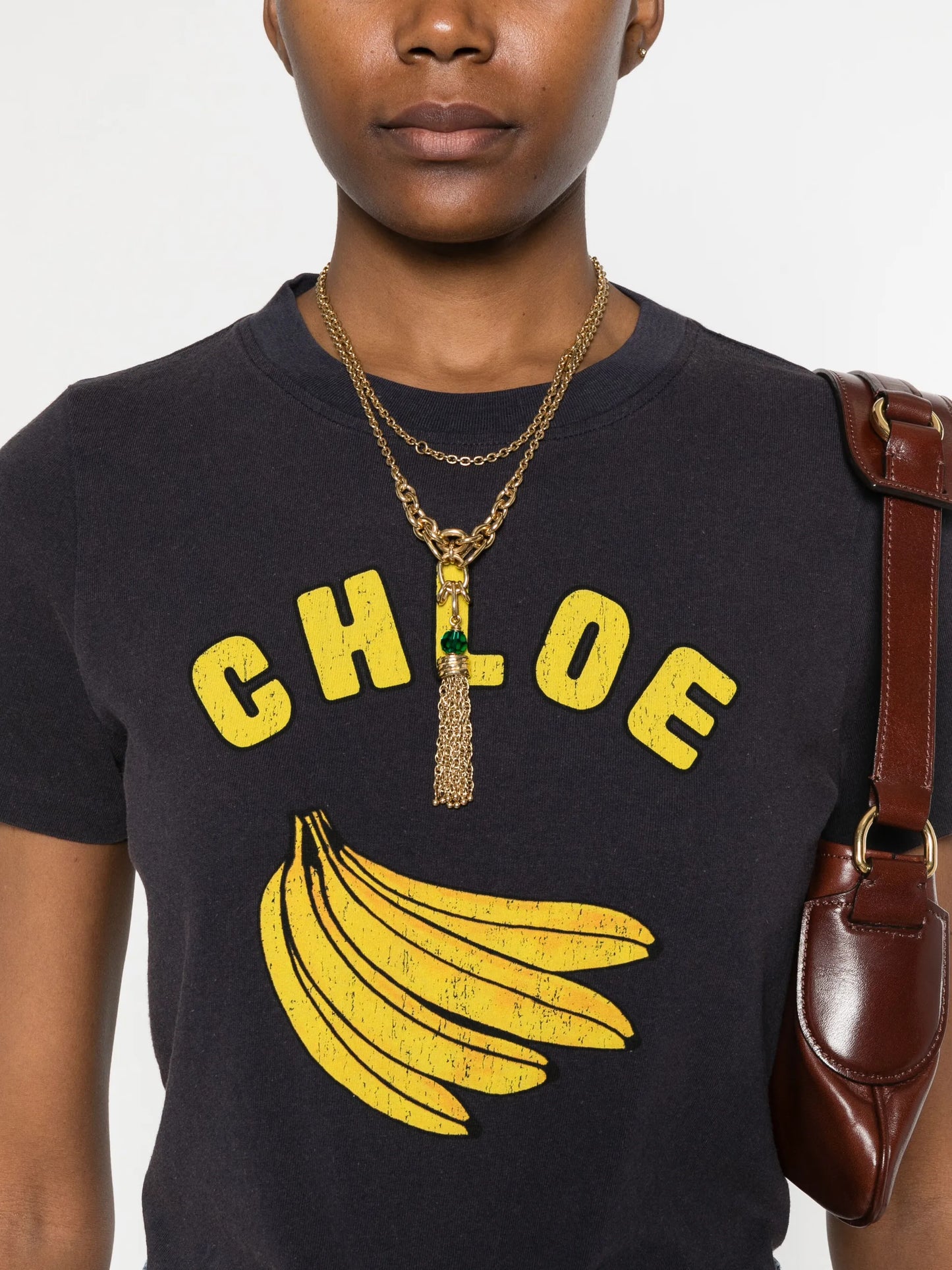 banana-print T-shirt