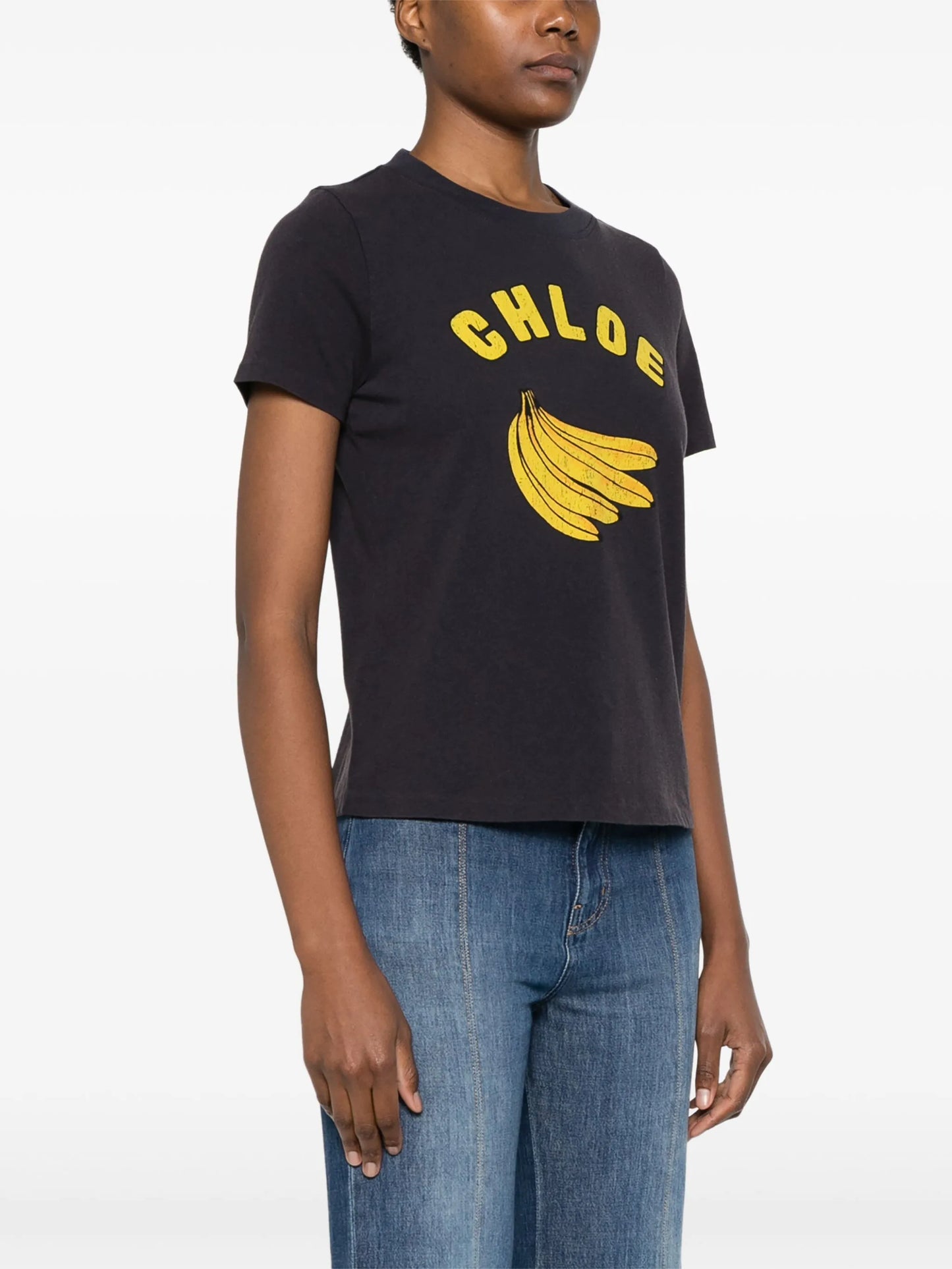 banana-print T-shirt