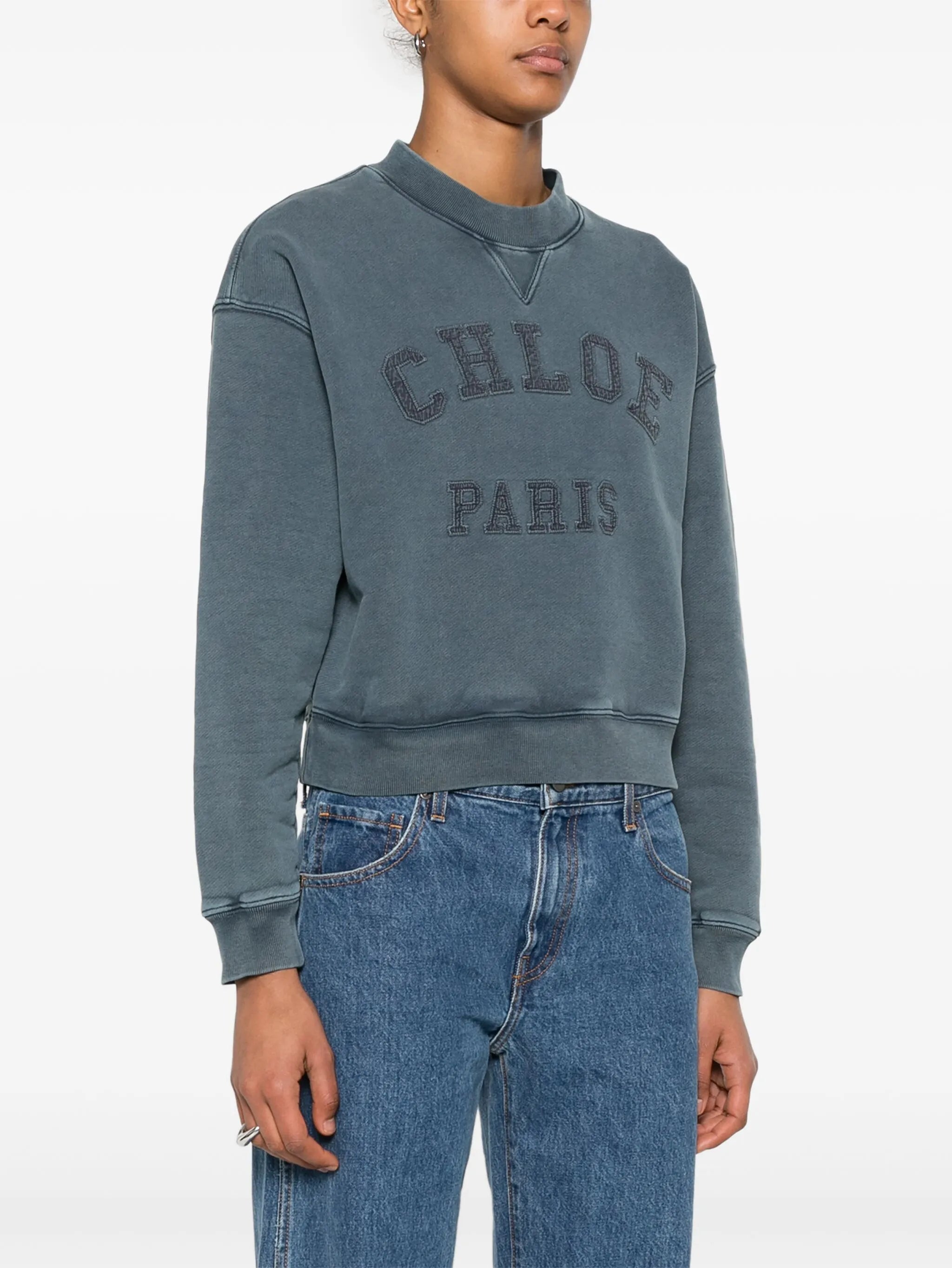 logo-embroidered sweatshirt