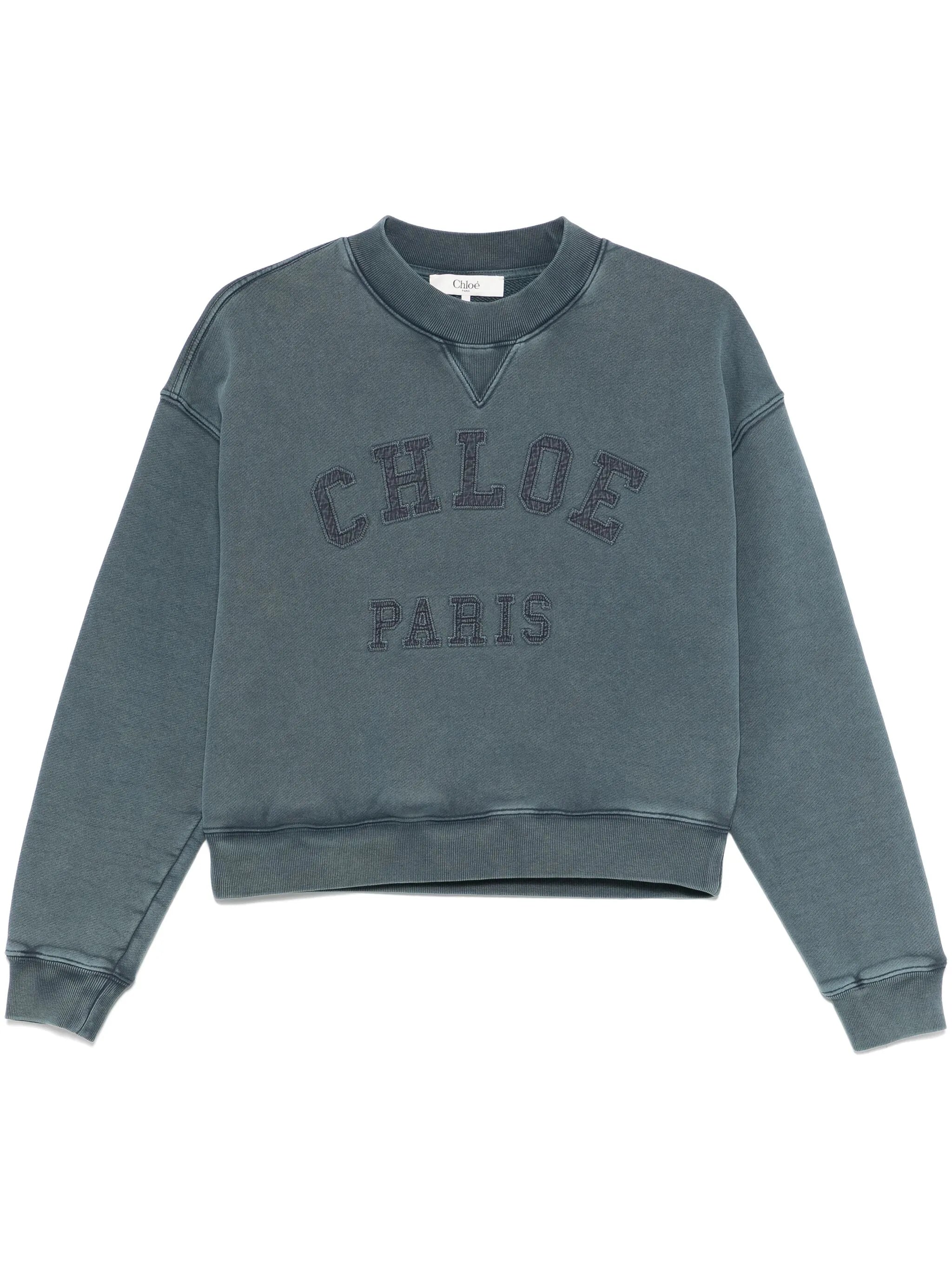 logo-embroidered sweatshirt