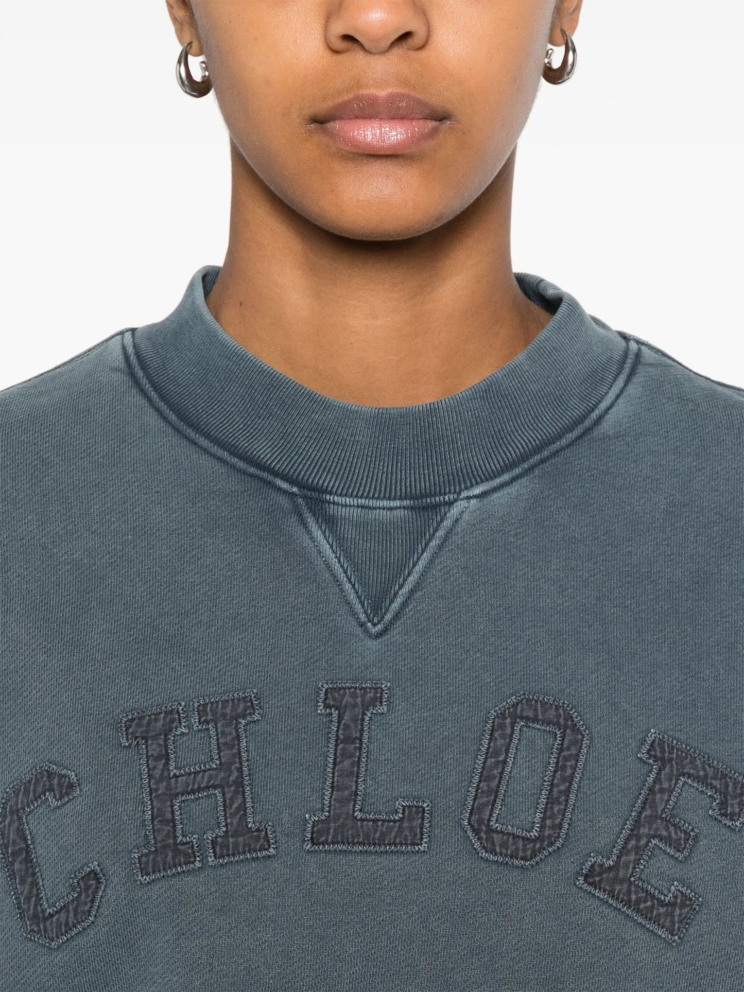 logo-embroidered sweatshirt