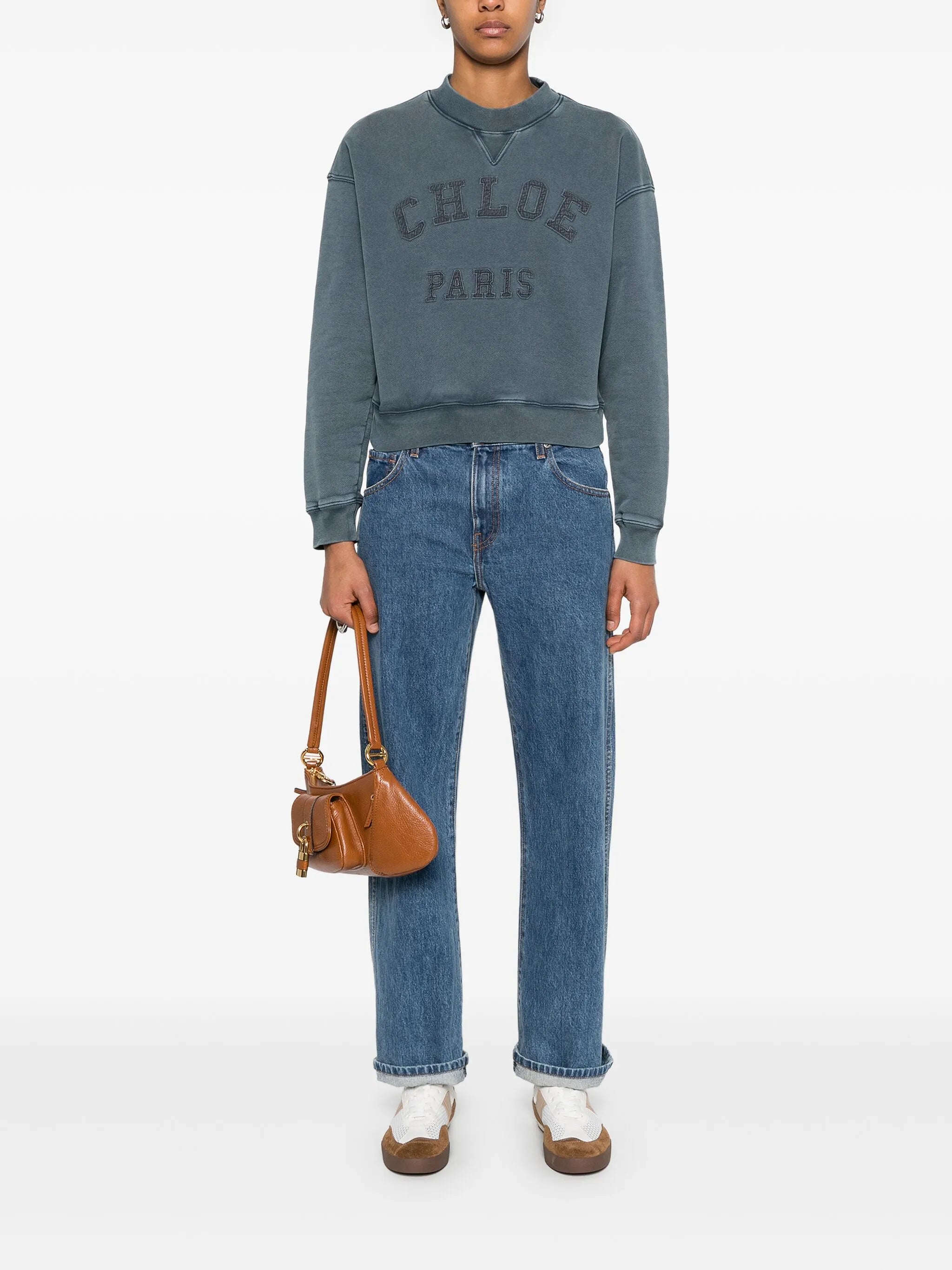 logo-embroidered sweatshirt
