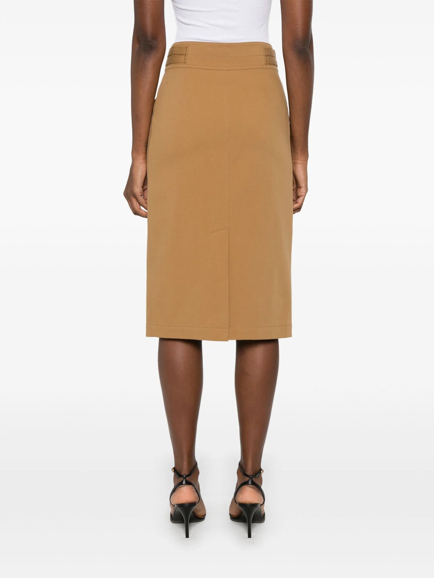 twill midi skirt