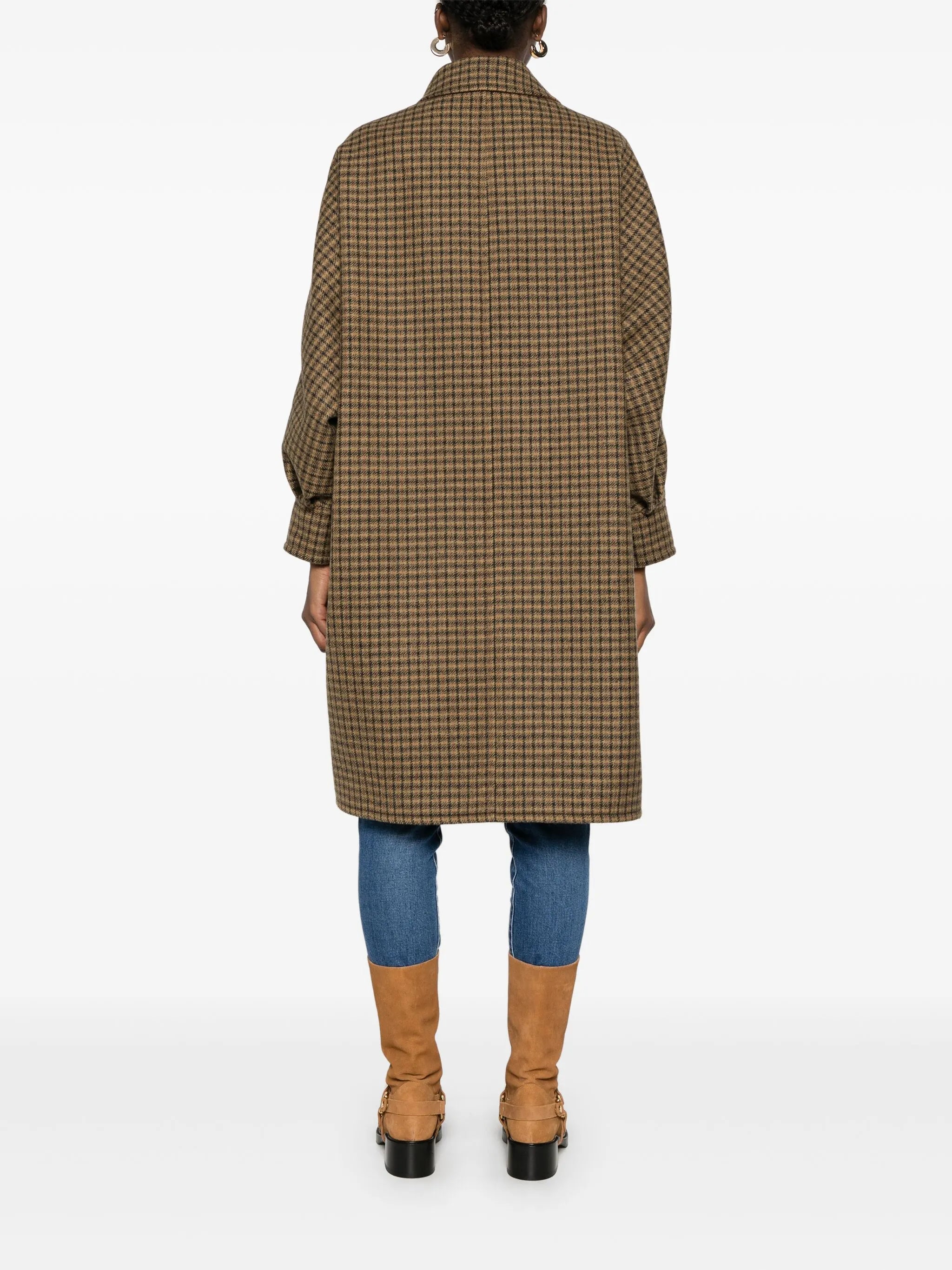 checked coat