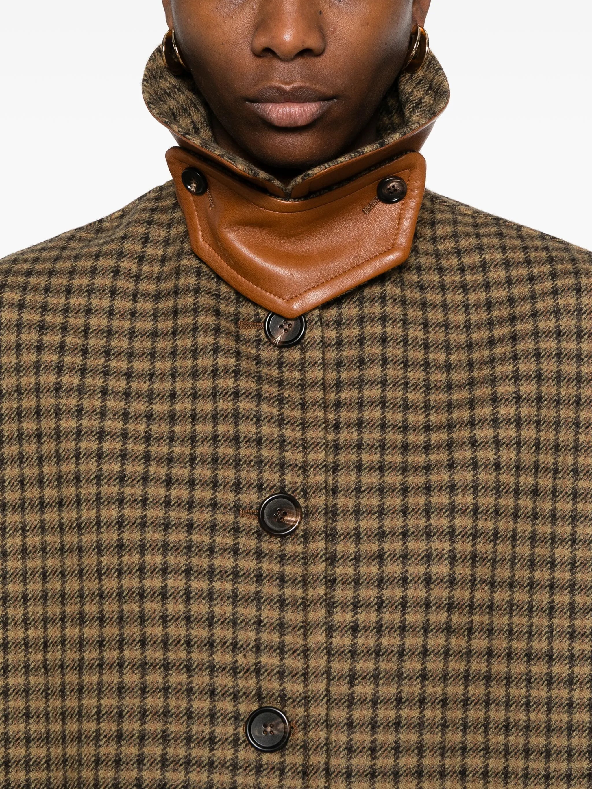 checked coat