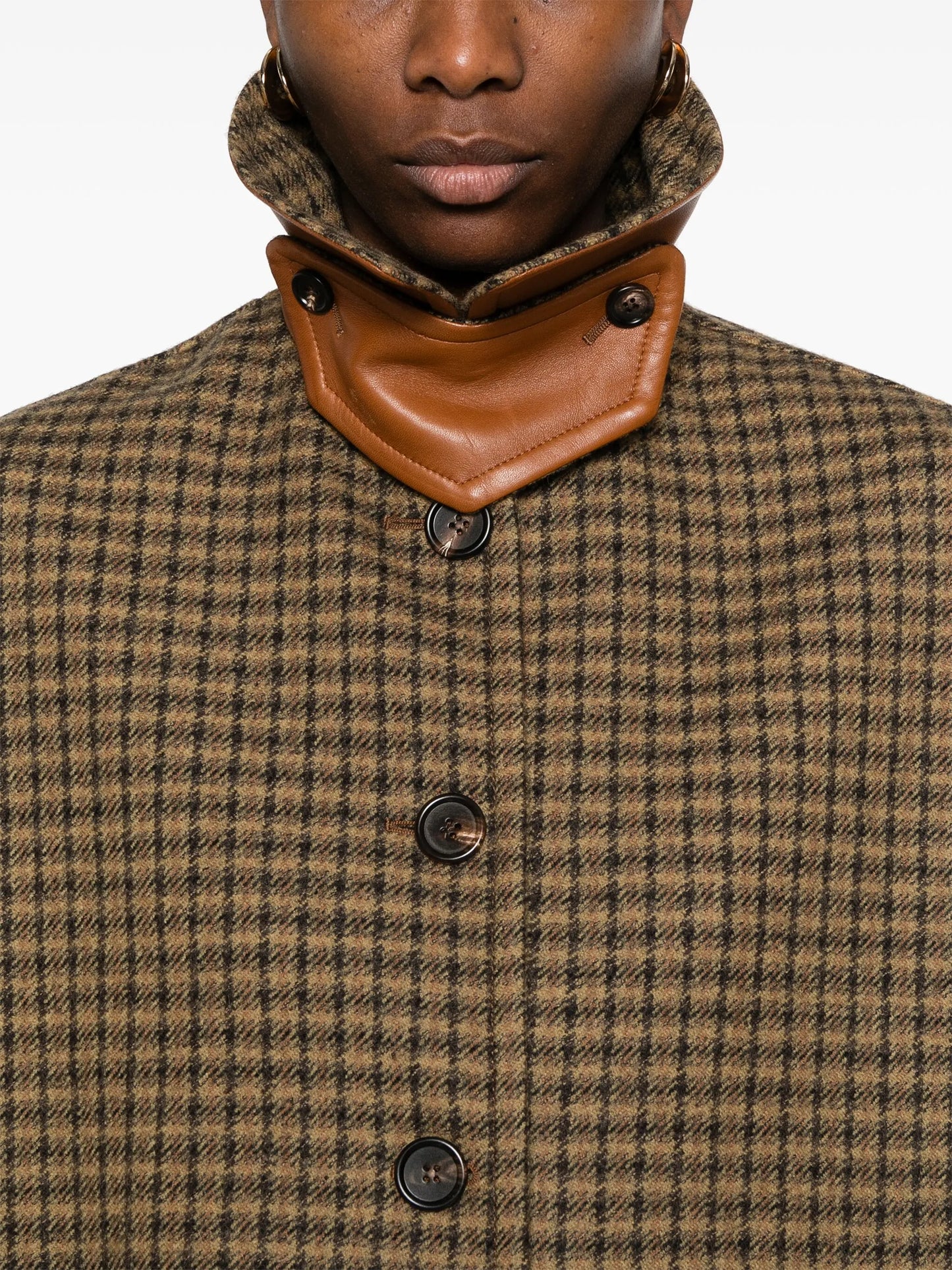 checked coat