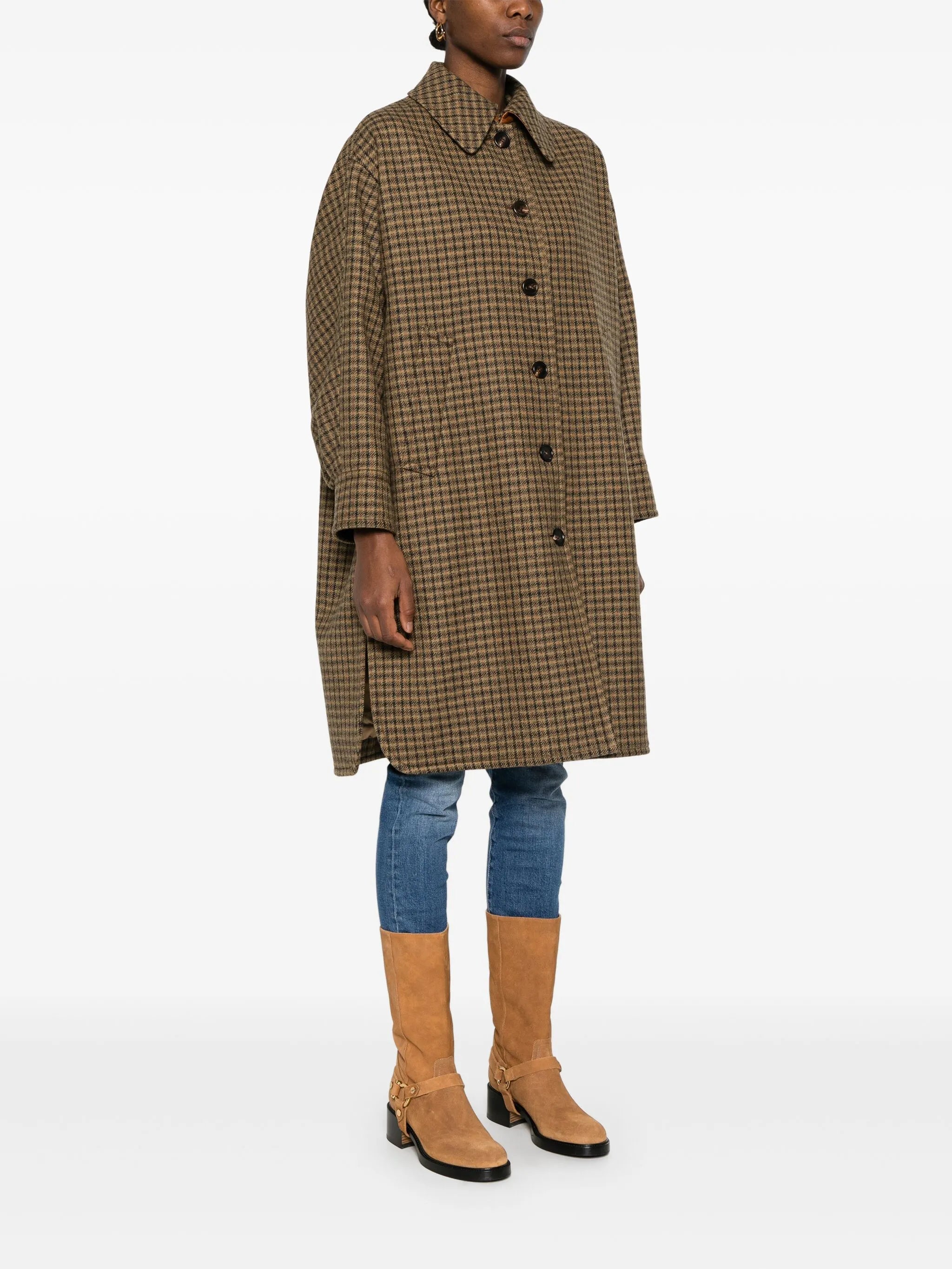checked coat