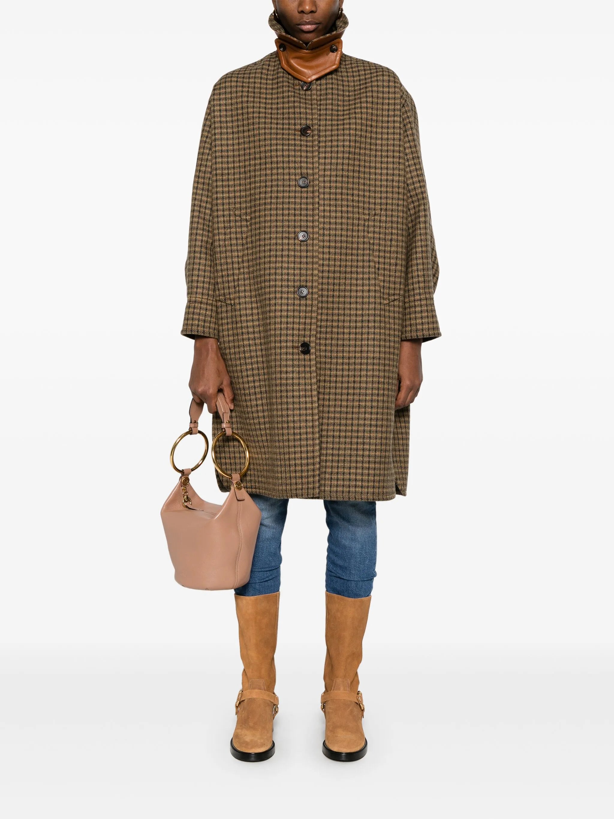 checked coat