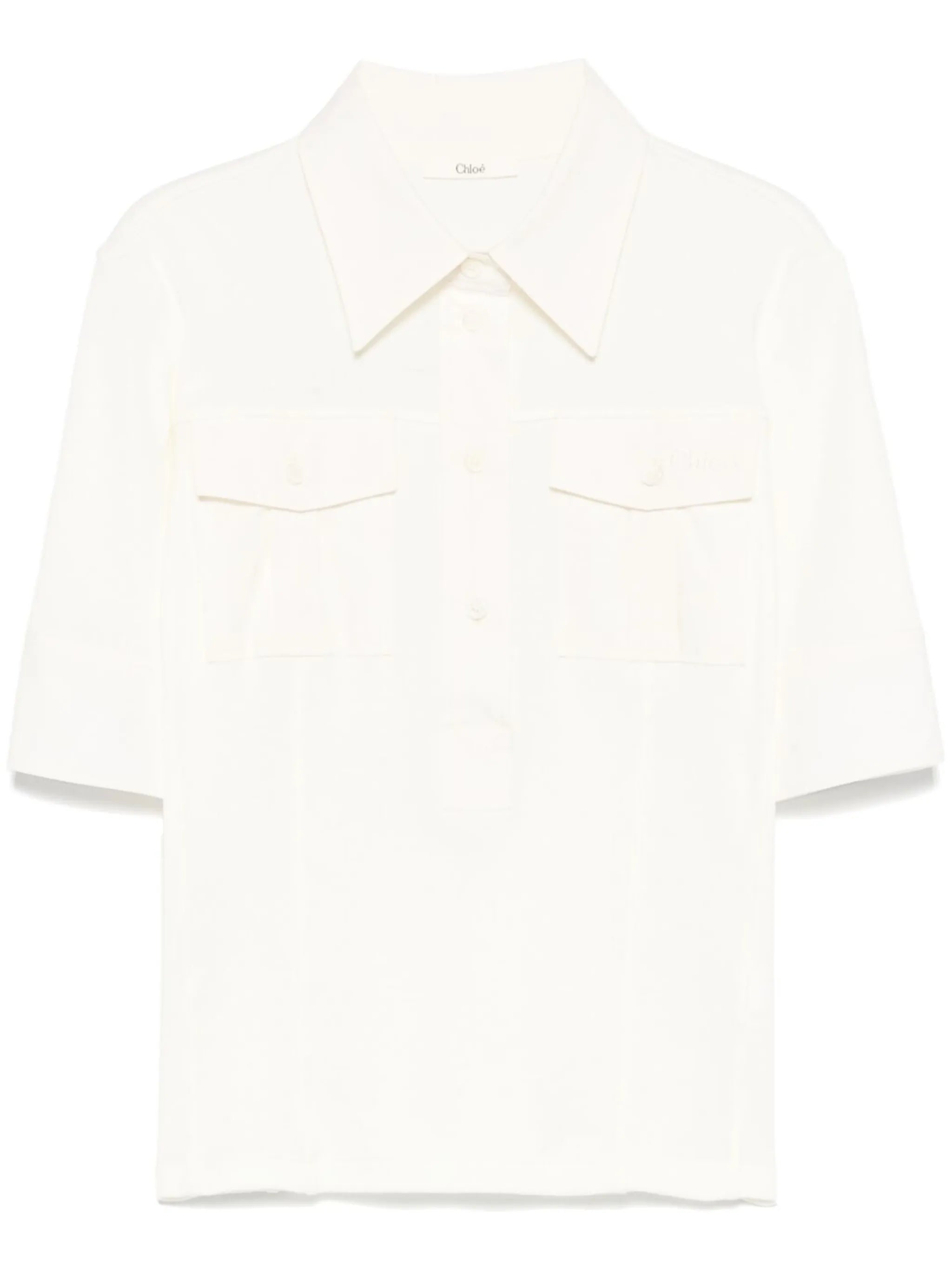 logo-embroidered polo top