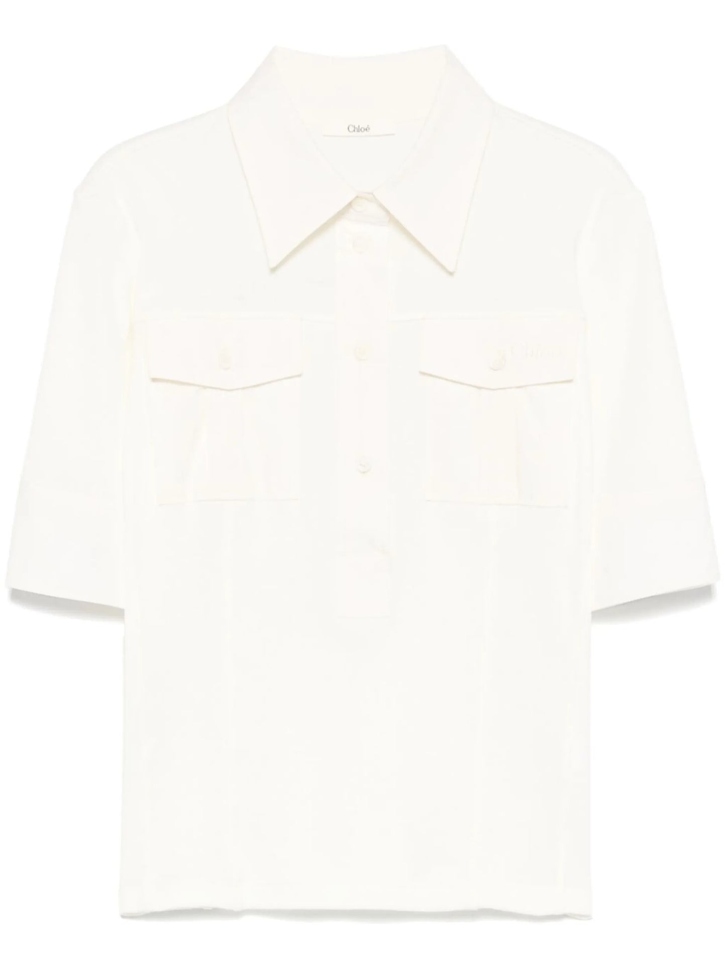 logo-embroidered polo top