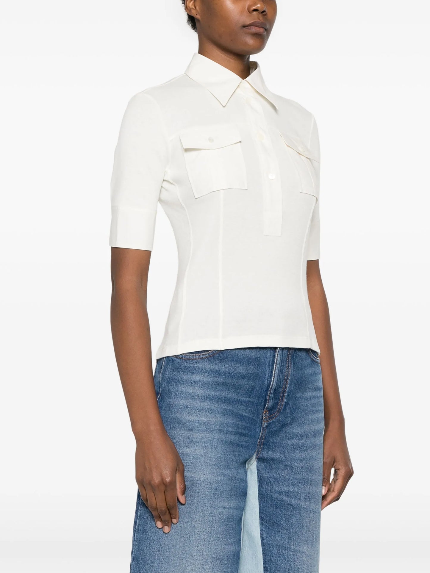 logo-embroidered polo top
