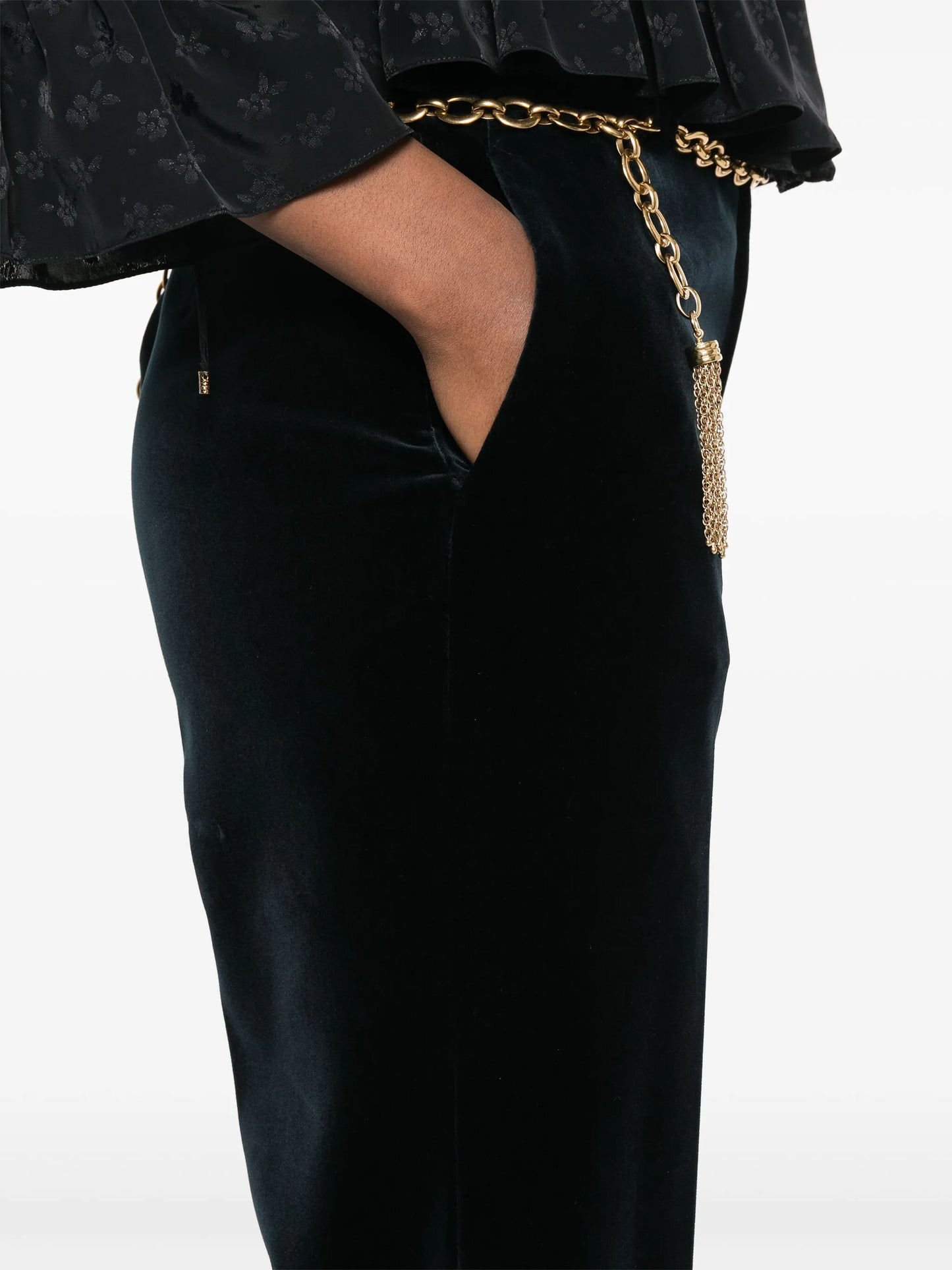 tailored velvet trousers