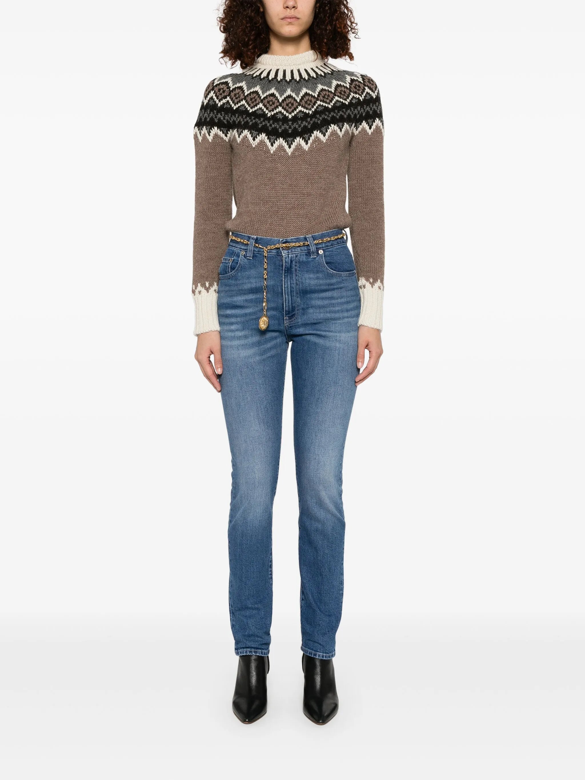 slim-cut jeans