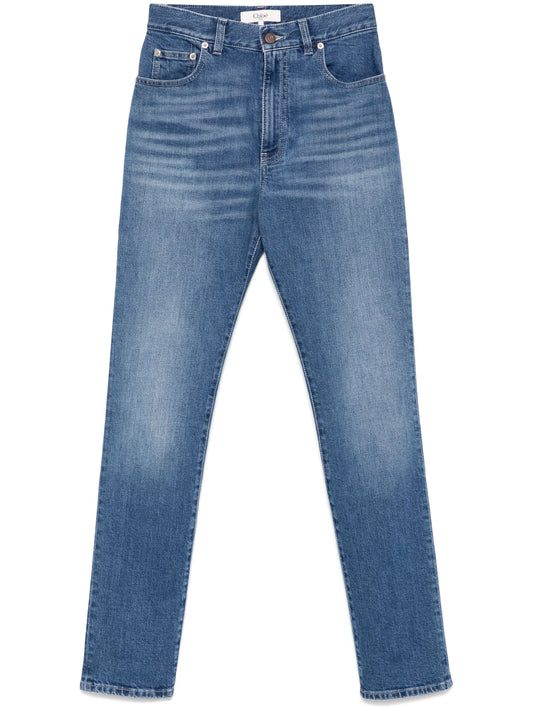 slim-cut jeans