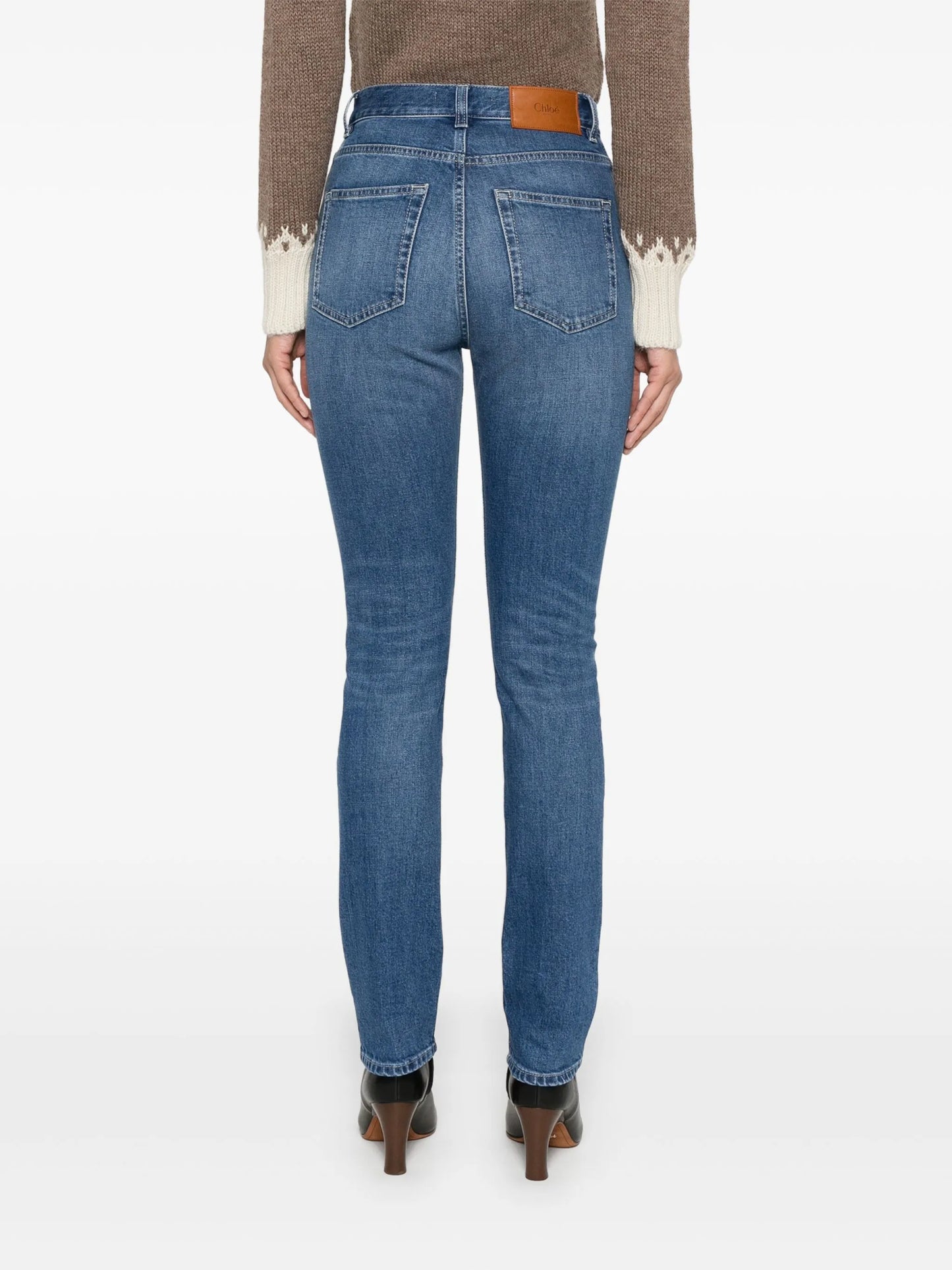 slim-cut jeans