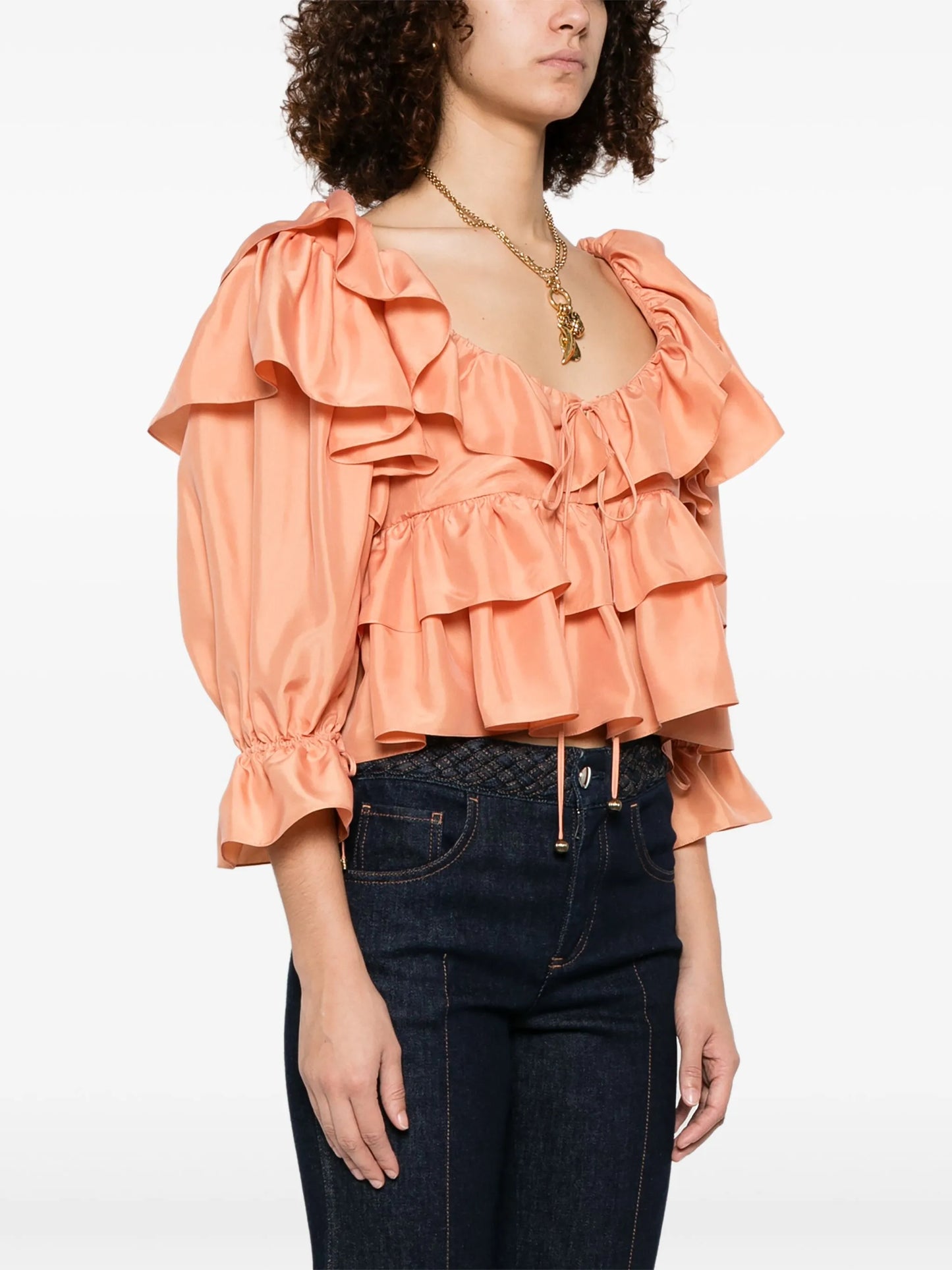 ruffled cropped top