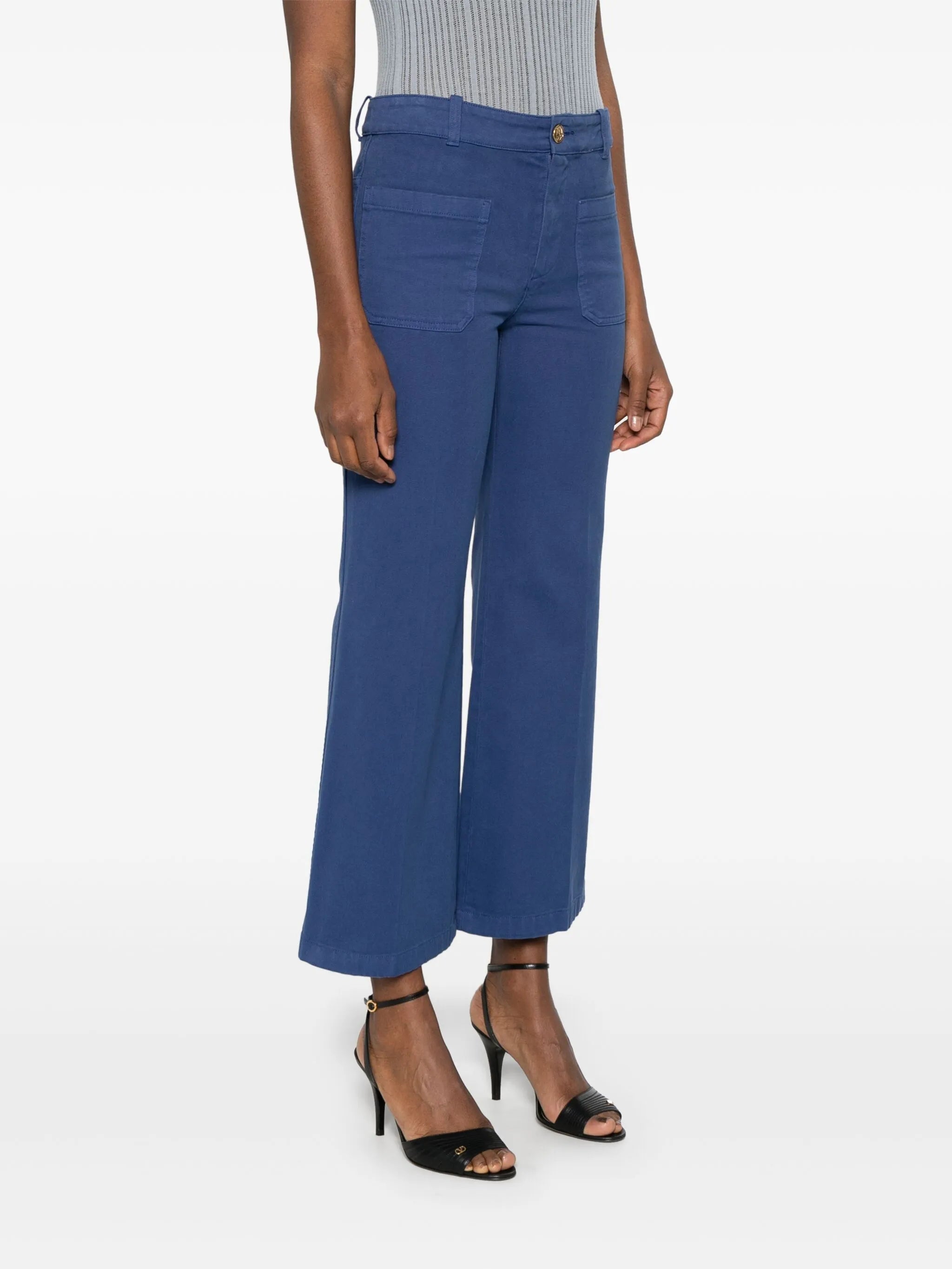 cotton cropped trousers
