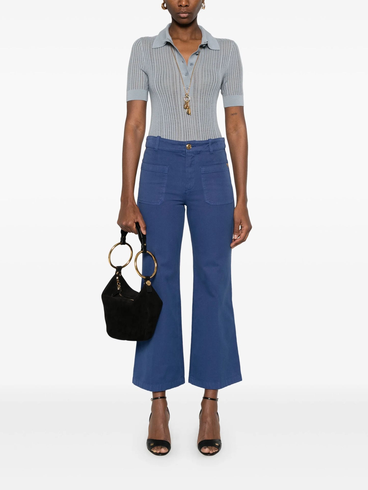 cotton cropped trousers