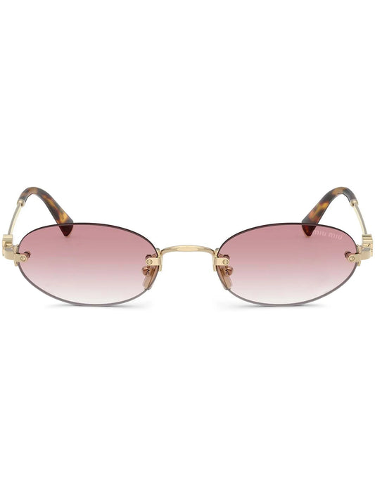 oval-frame sunglasses