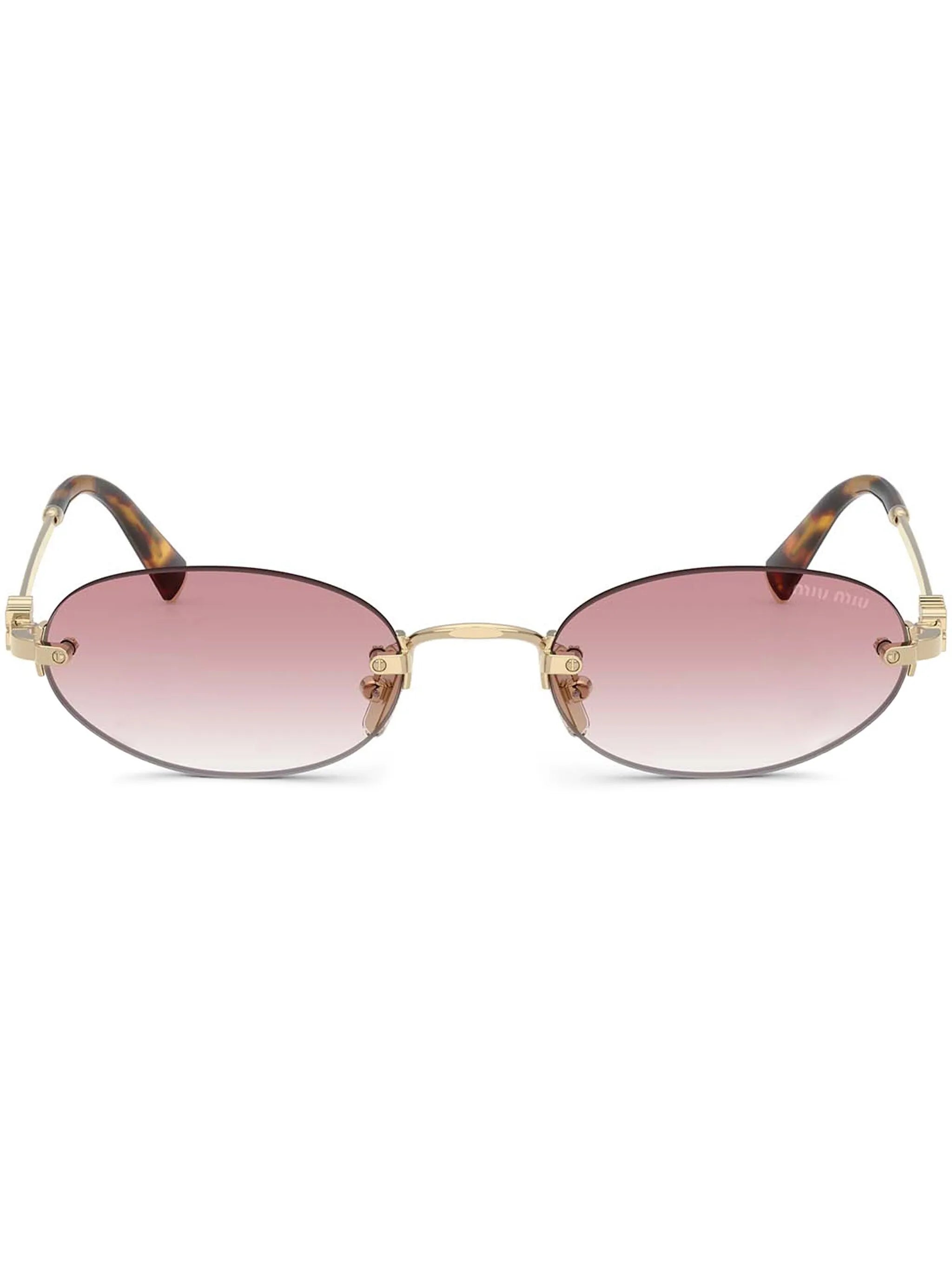 oval-frame sunglasses
