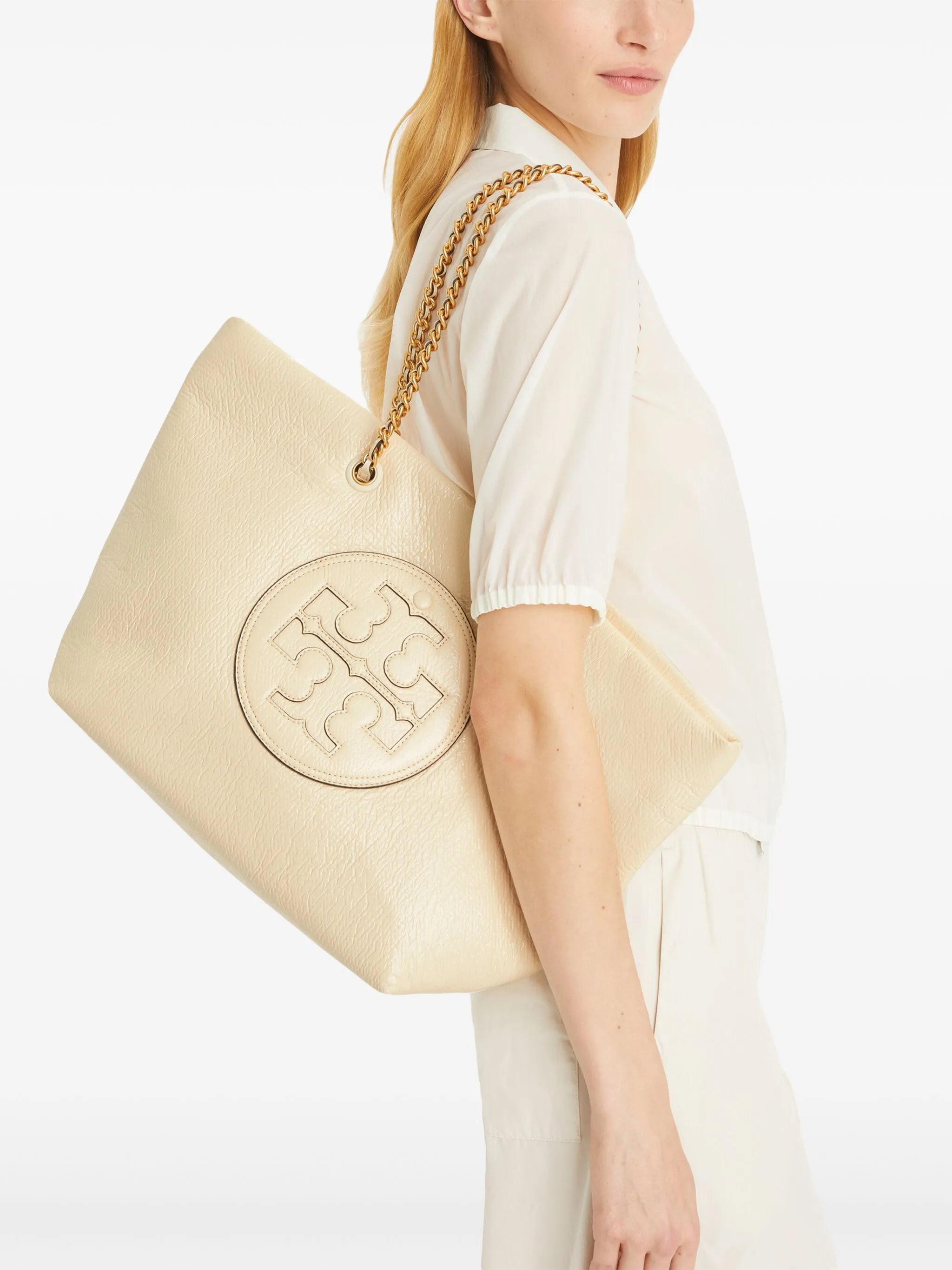 Ella Chain patent-leather tote bag