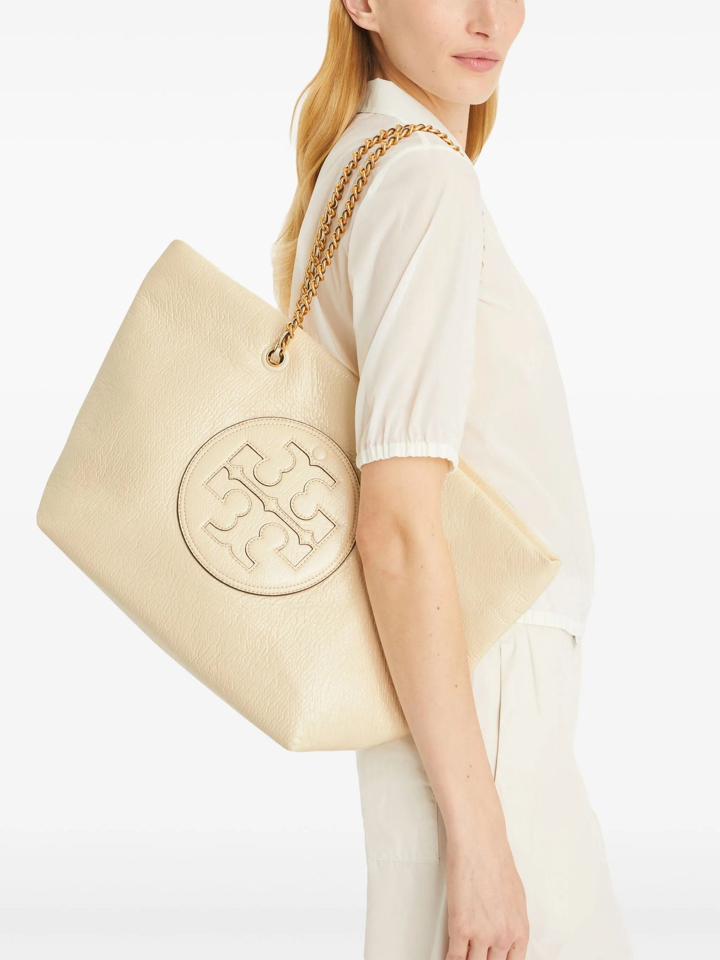 Ella Chain patent-leather tote bag