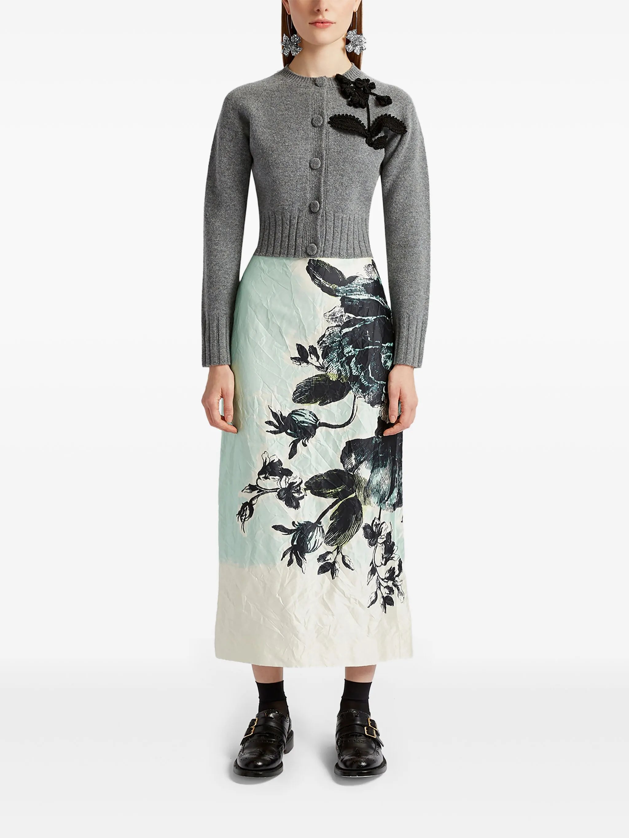 pencil midi skirt