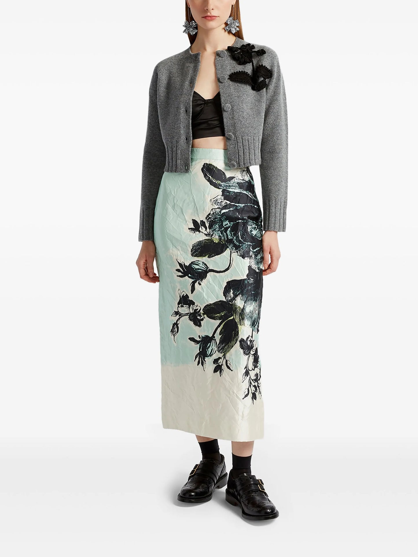 pencil midi skirt
