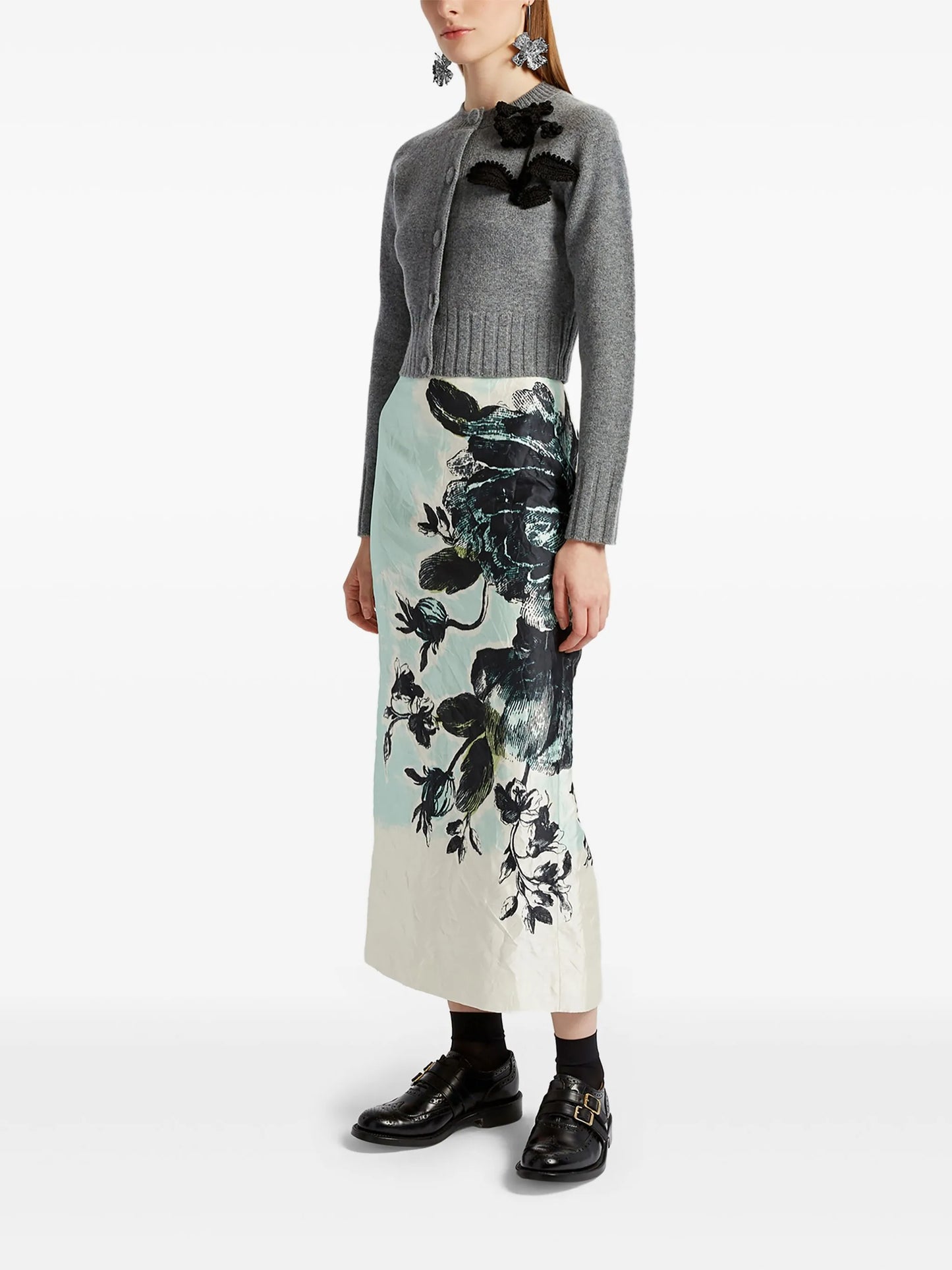 pencil midi skirt