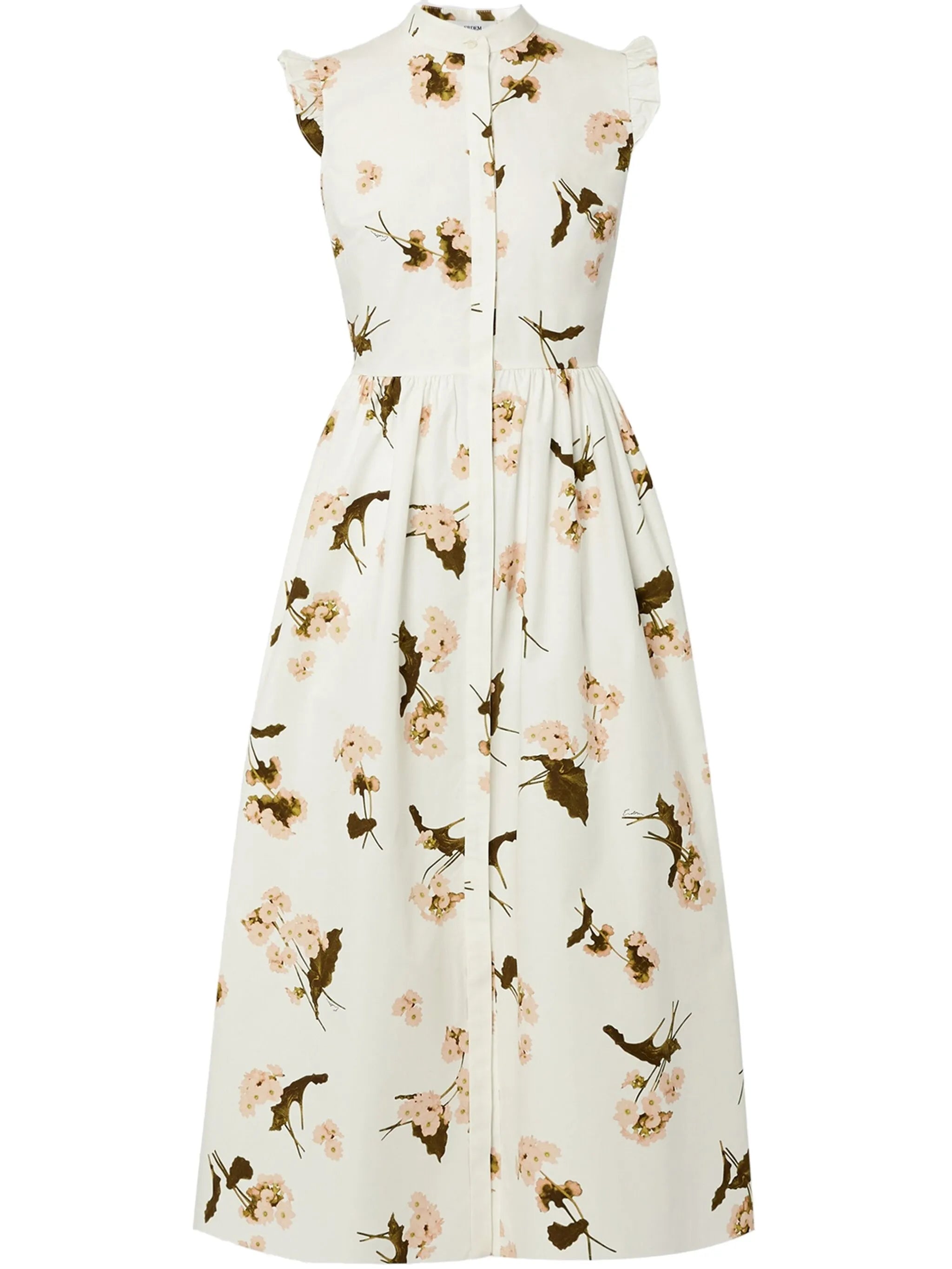 flared sleeves midi dress