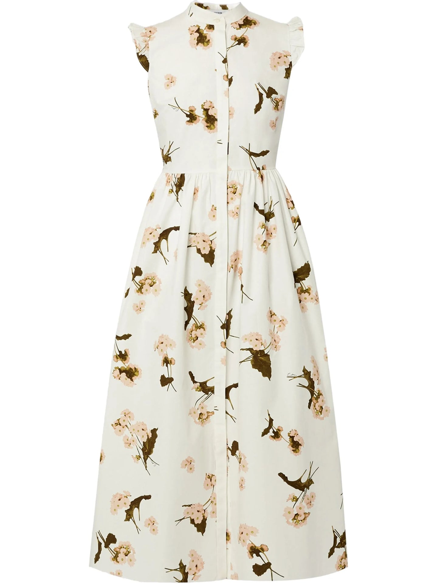 flared sleeves midi dress
