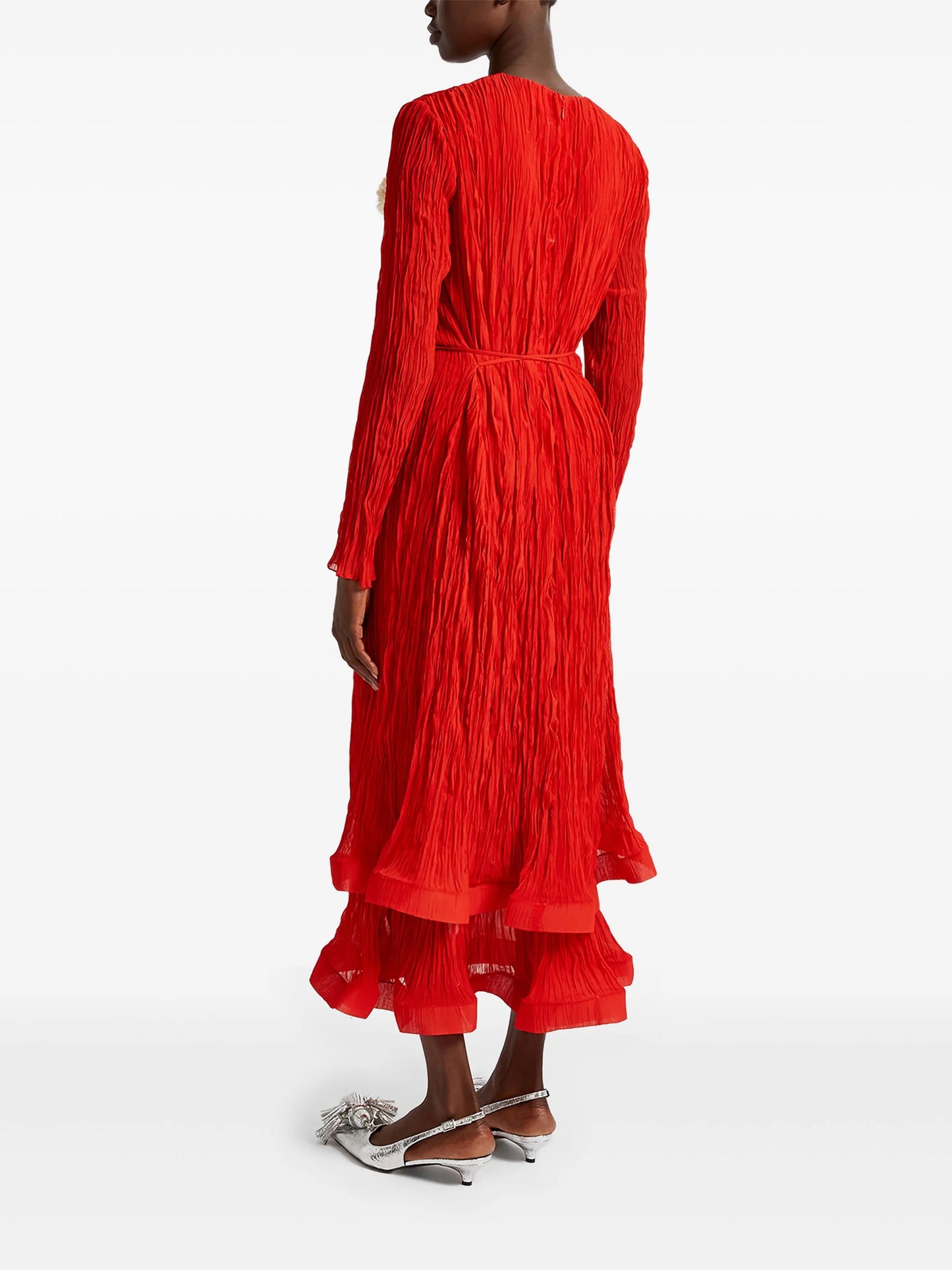 long-sleeve midi dress