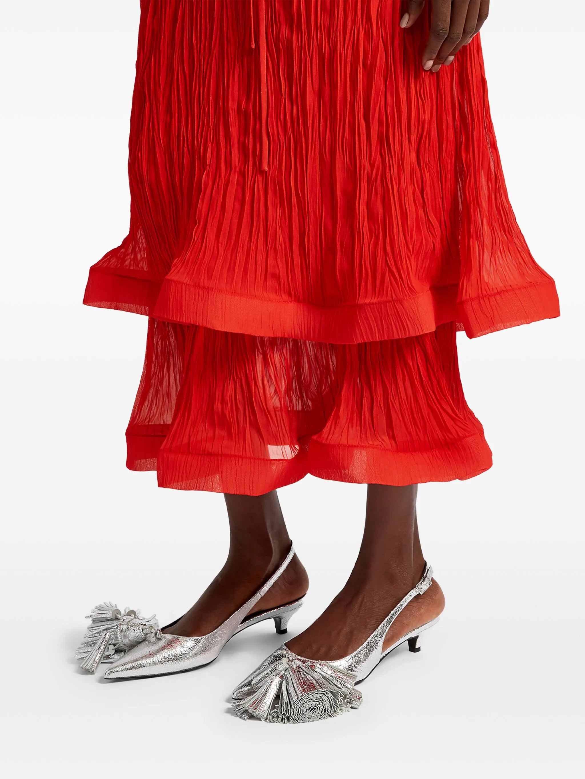 long-sleeve midi dress