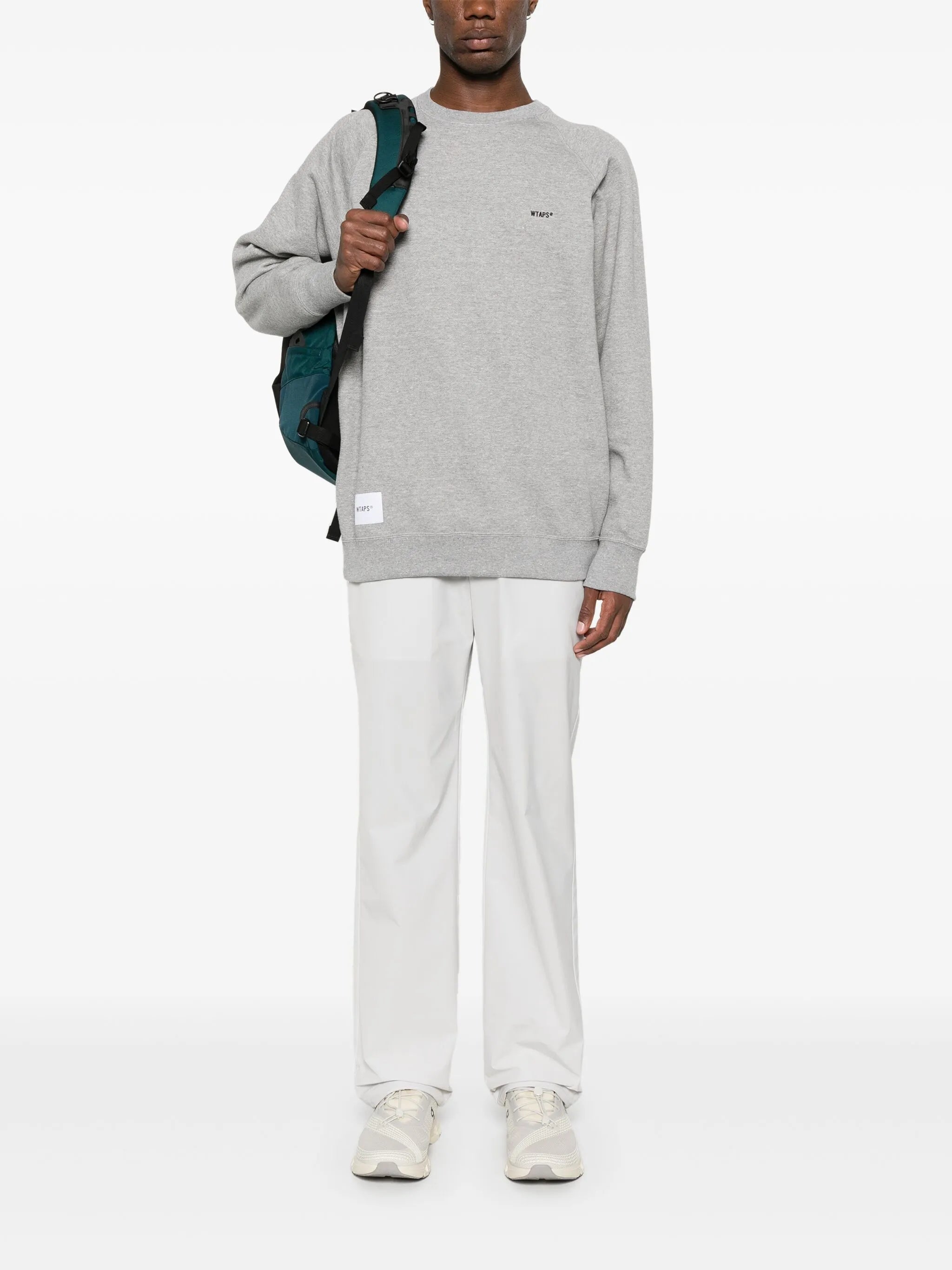 embroidered-logo sweatshirt