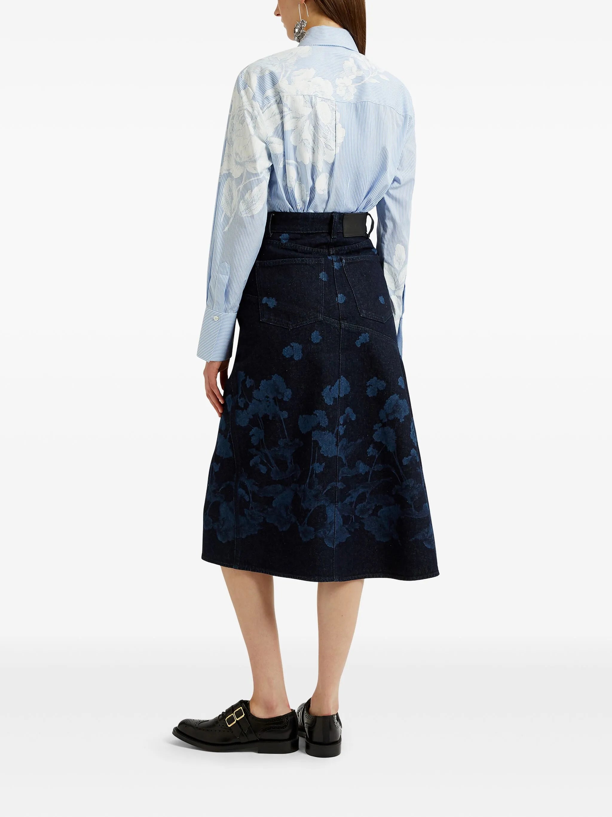 draped midi skirt