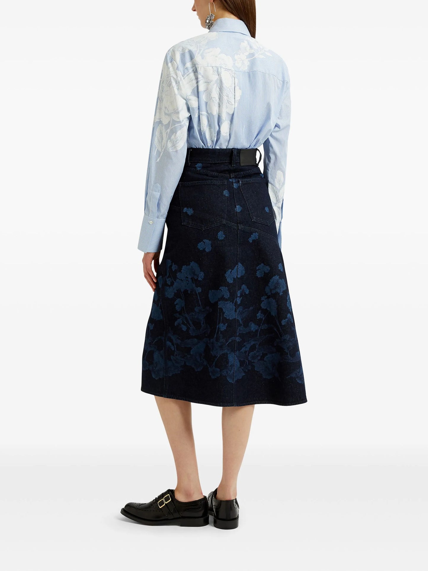 draped midi skirt