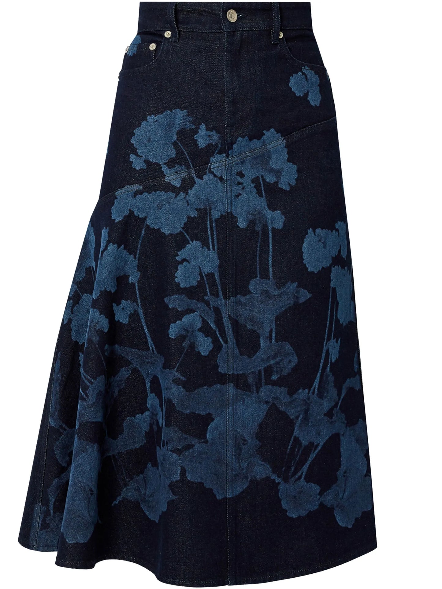 draped midi skirt